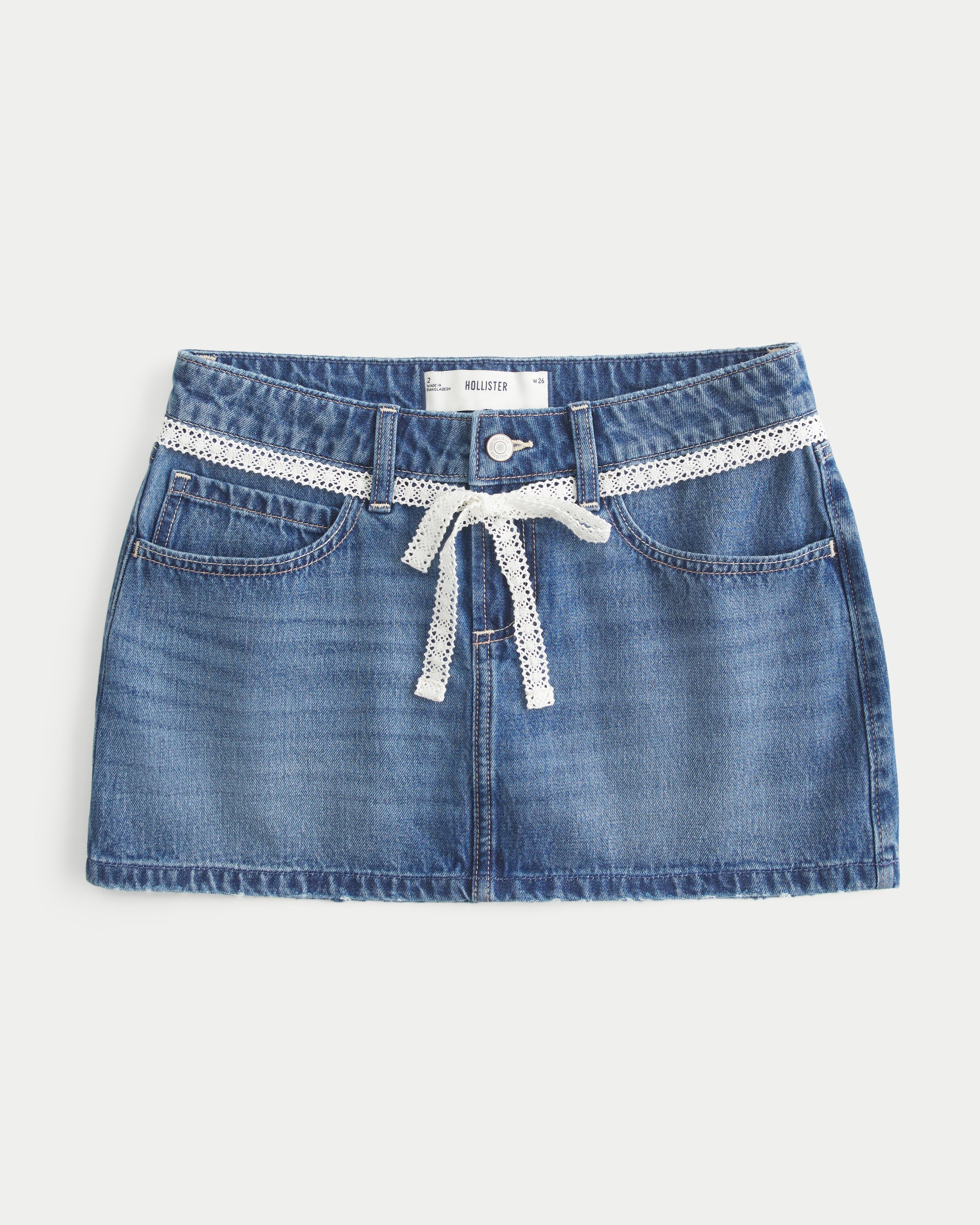 Hollister Low-rise Denim Mini Skirt in Blue Lyst UK - Main Image