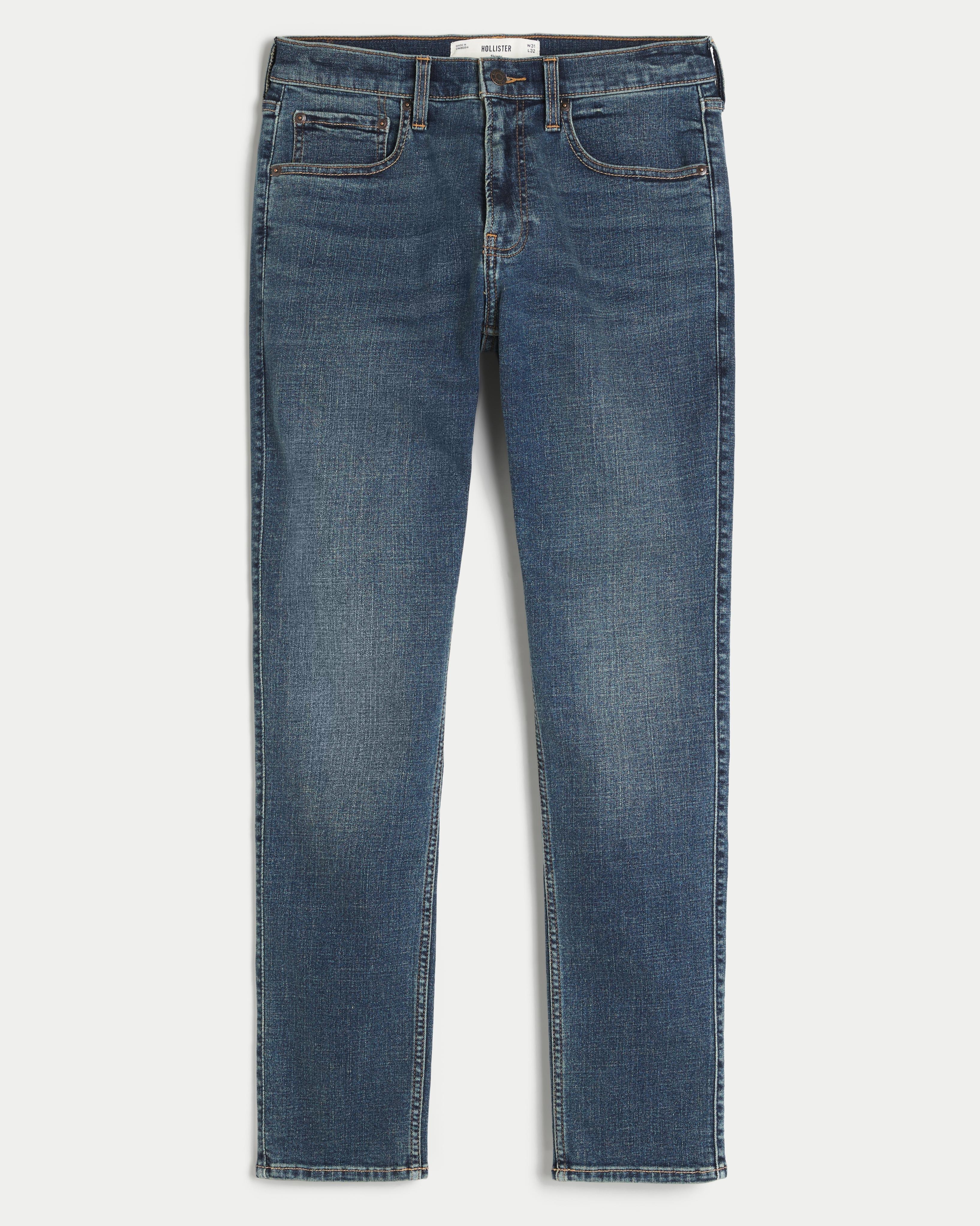 Hollister Dark Medium Wash Skinny Jeans in Blue for Men Lyst UK
