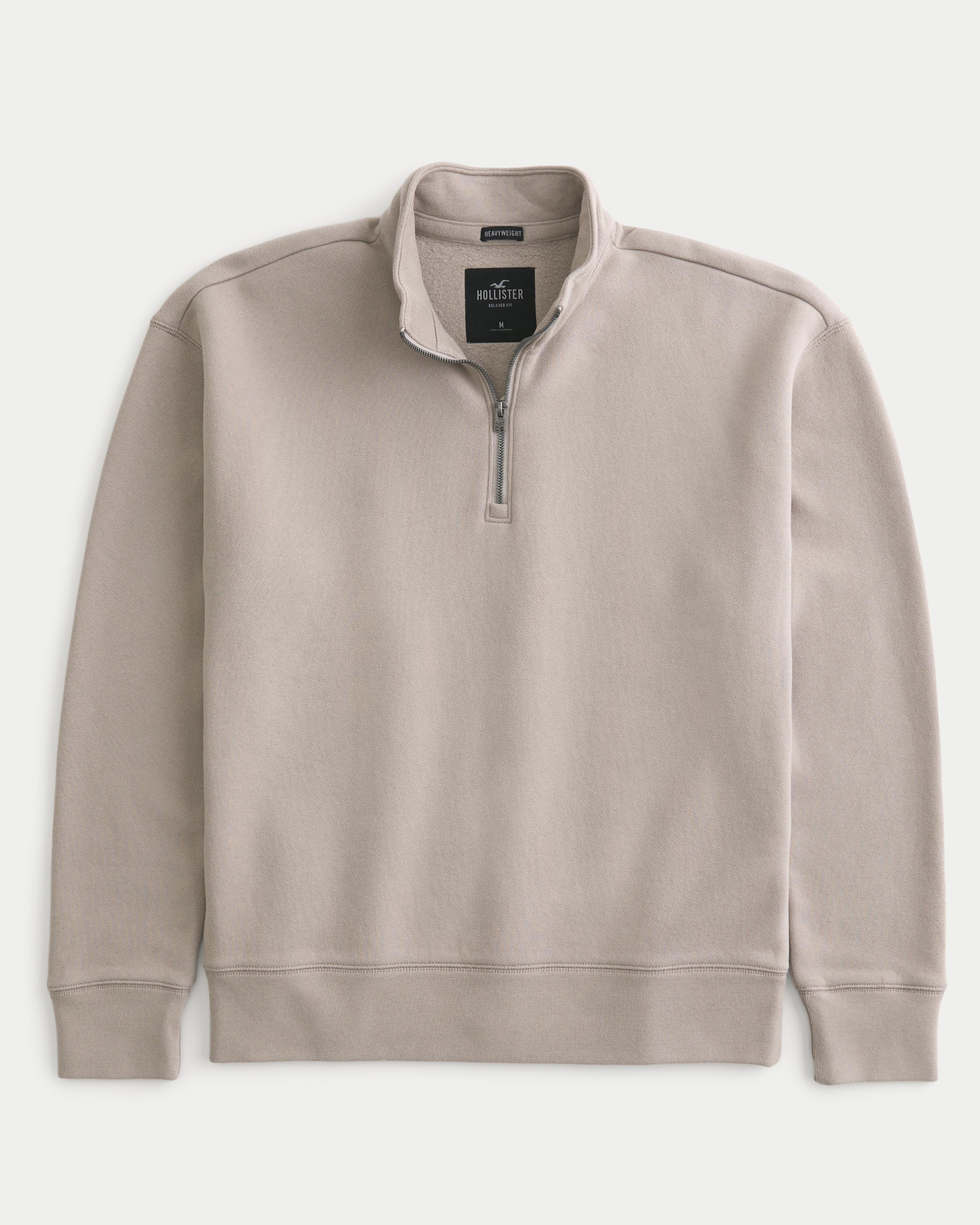 Quarter zip pullover hollister best sale
