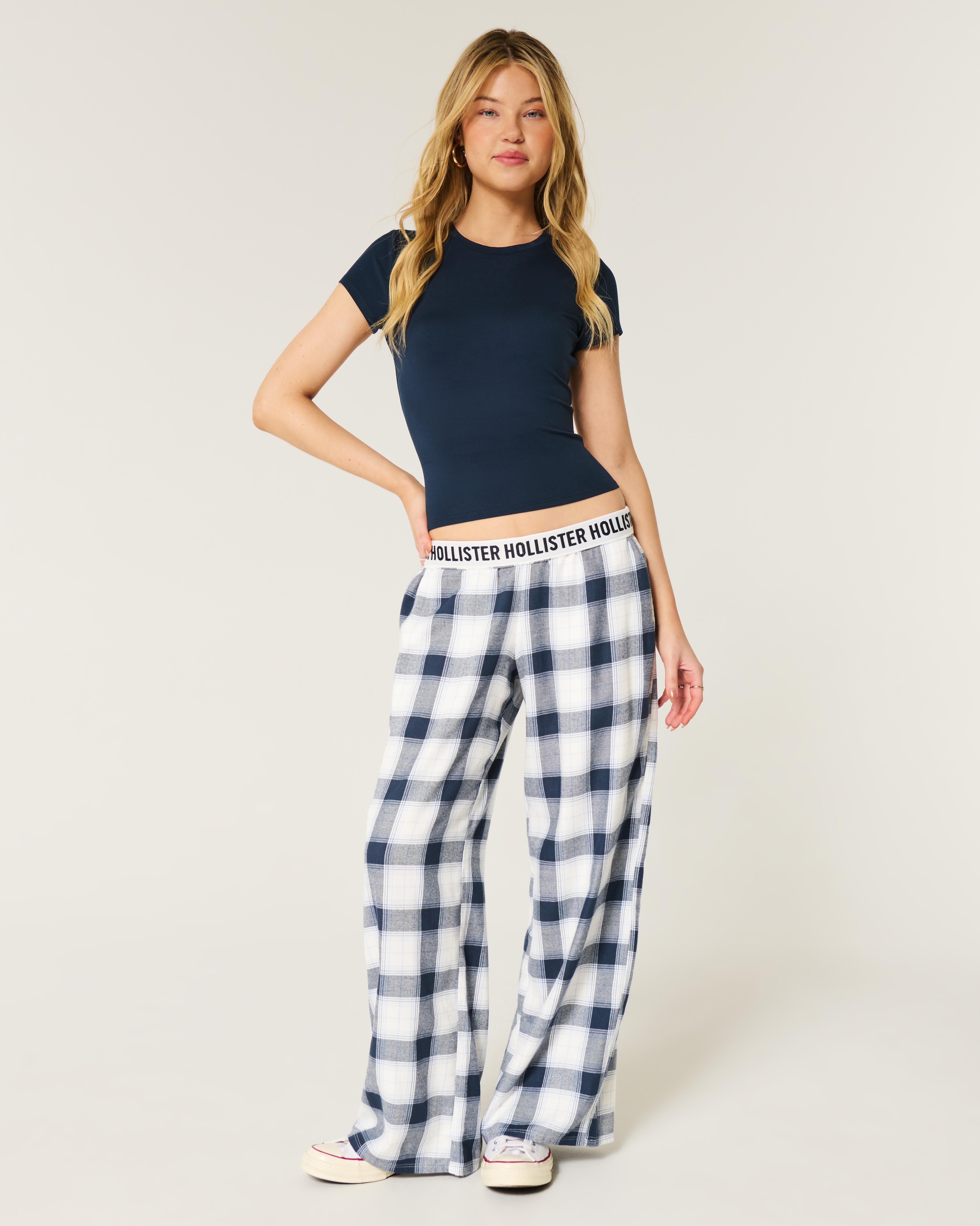 Hollister 24/7 Baggy Flannel Pajama Pants in Blue Lyst UK