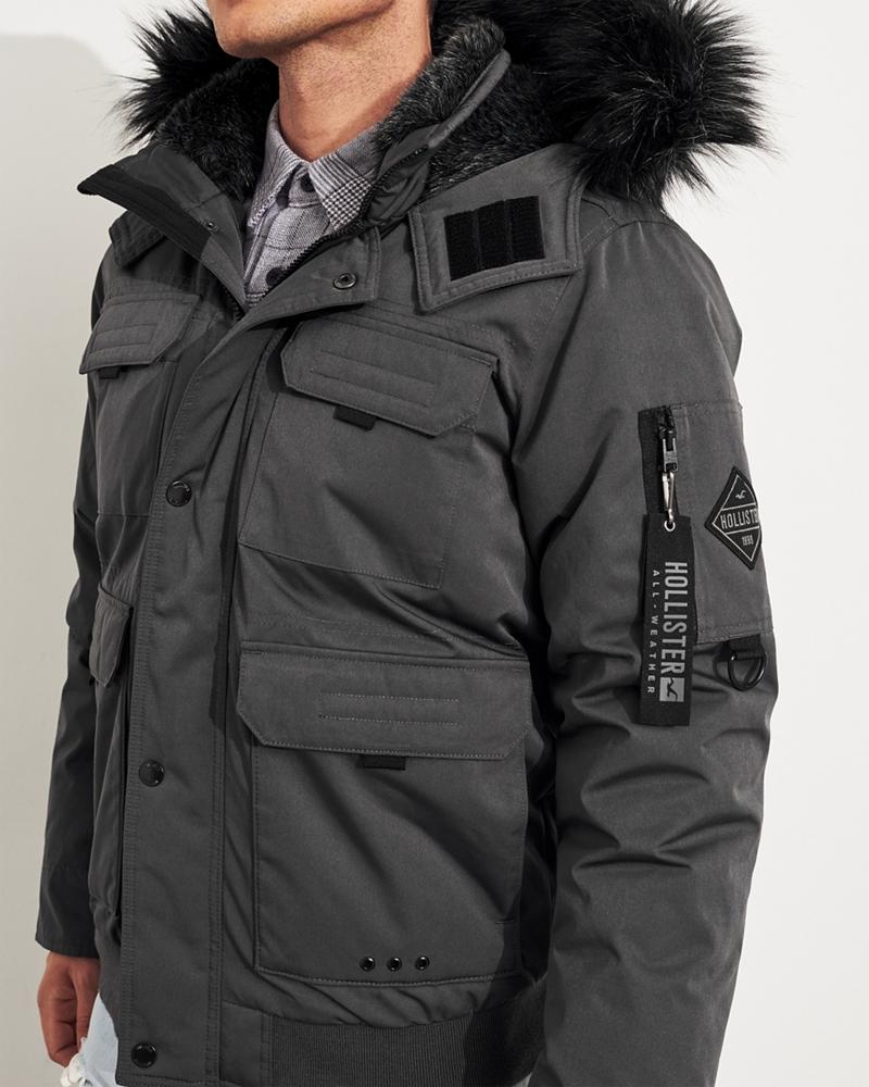 Hollister Down Utility Bomber Jacket 