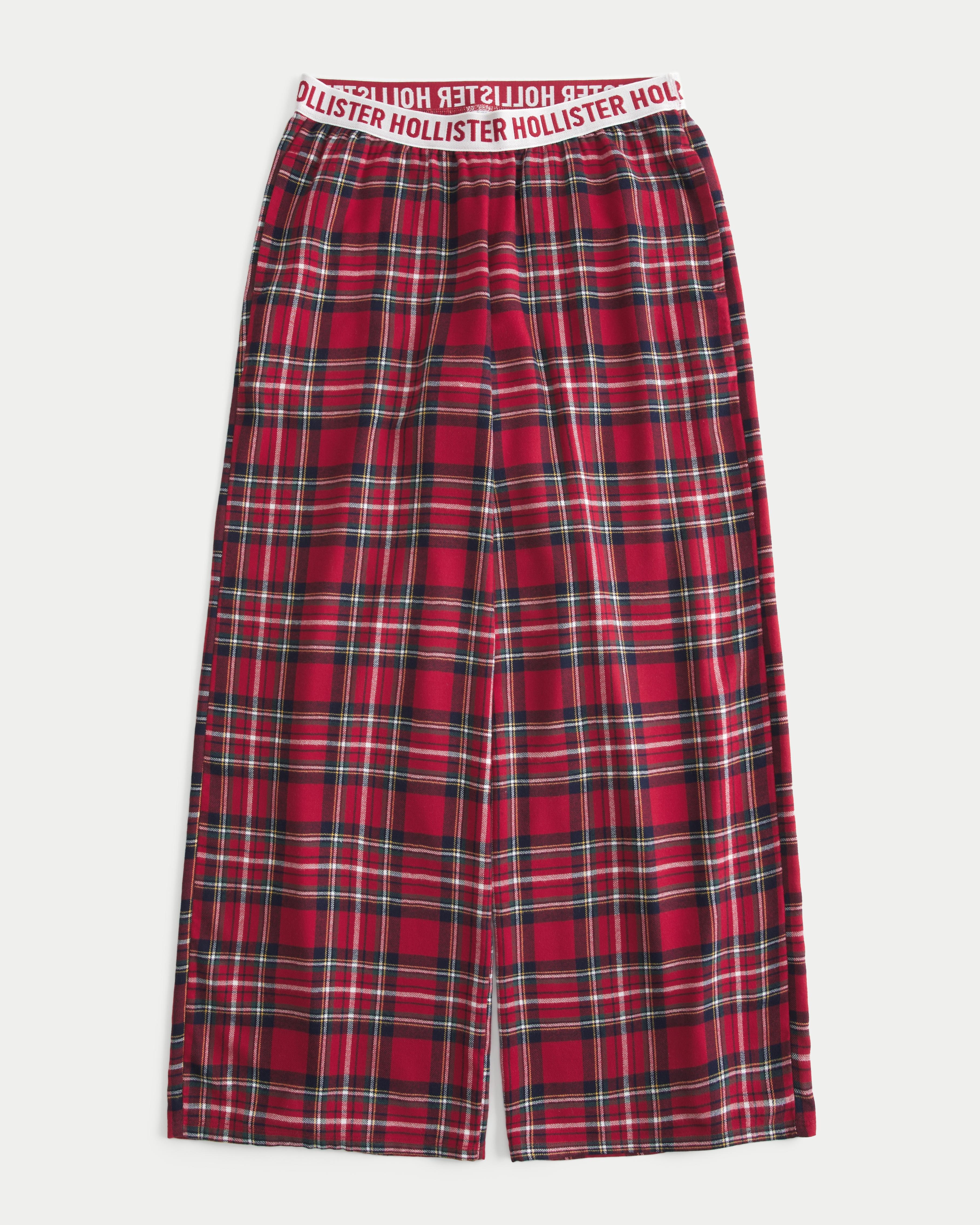 Hollister 24/7 Baggy Flannel Pajama Pants in Red | Lyst UK