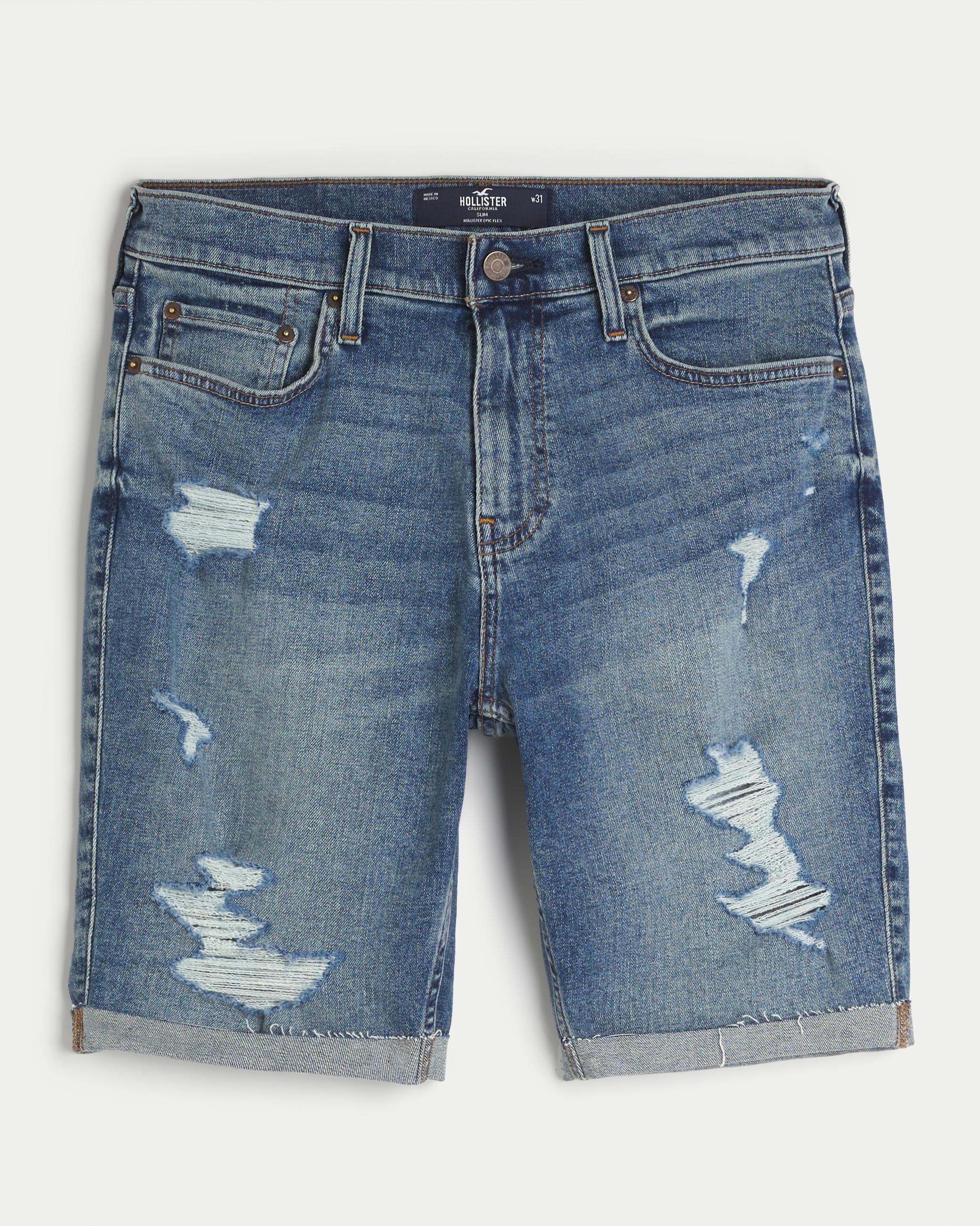 Denim shorts hollister deals