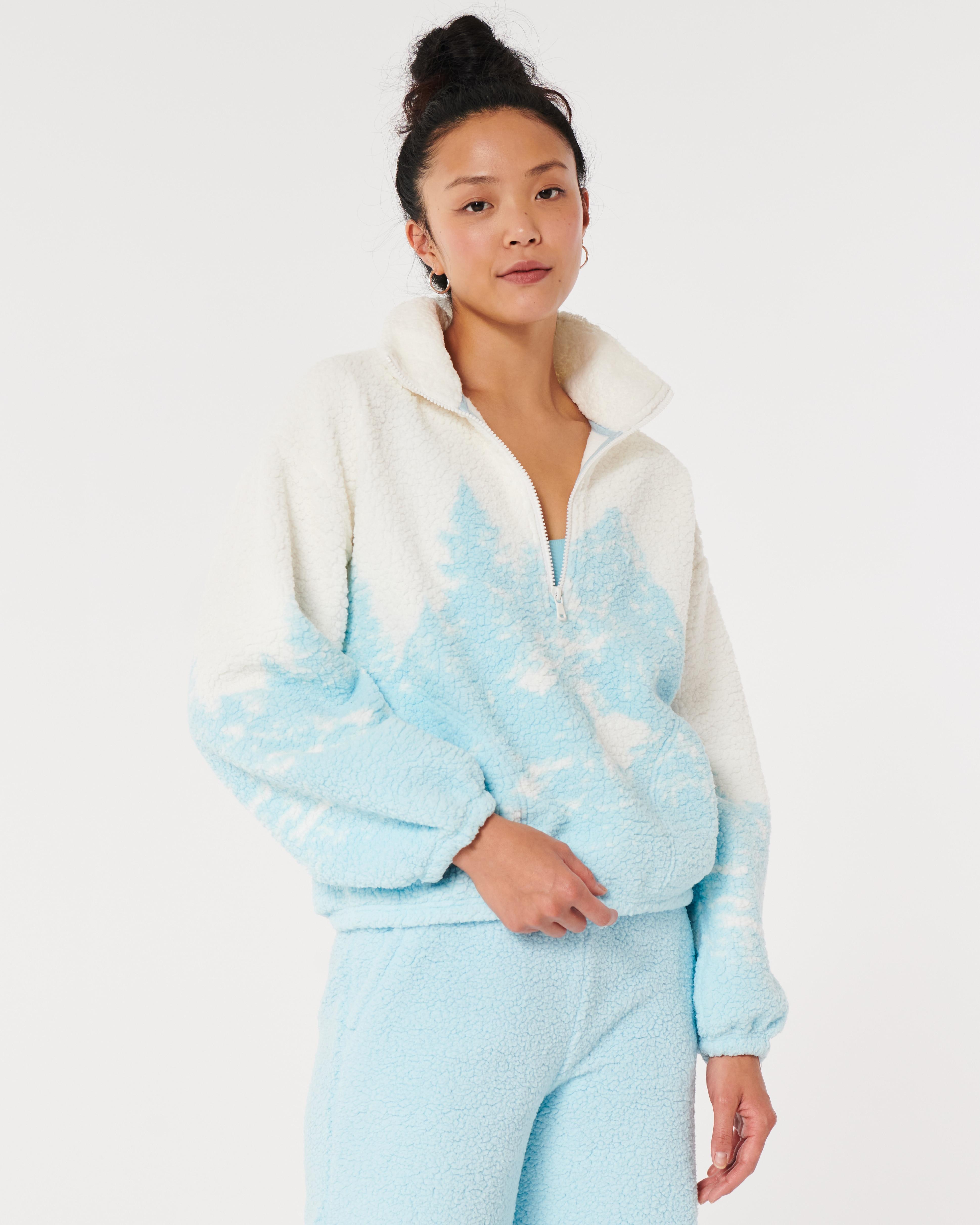 Half zip sherpa sweatshirt cheap hollister