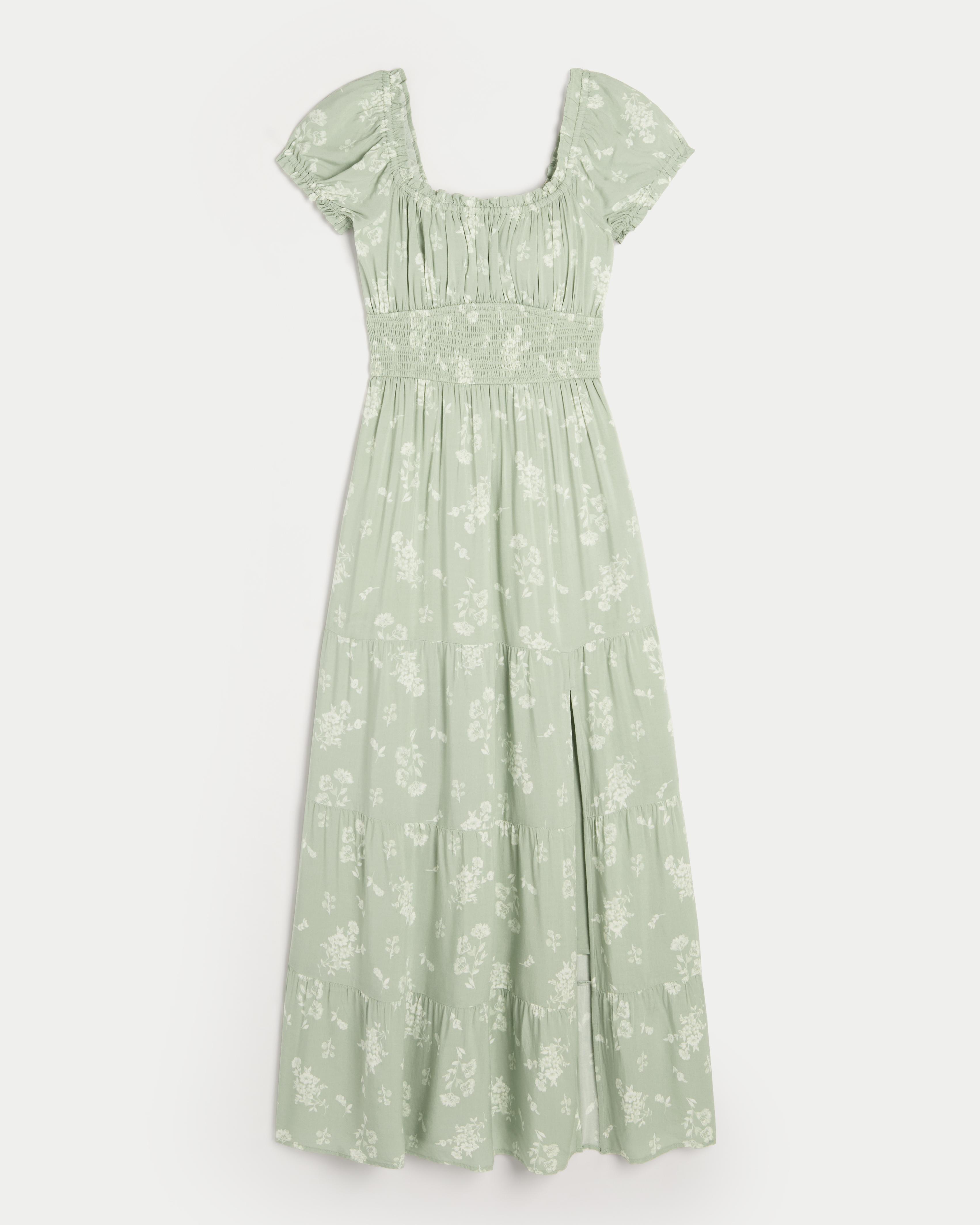 Hollister Hollister Saidie On/off-the-shoulder Tiered Hem Maxi Dress in Green | Lyst UK Hollister Hollister Saidie On/off-the-shoulder Tiered Hem Maxi Dress in Green | Lyst UK