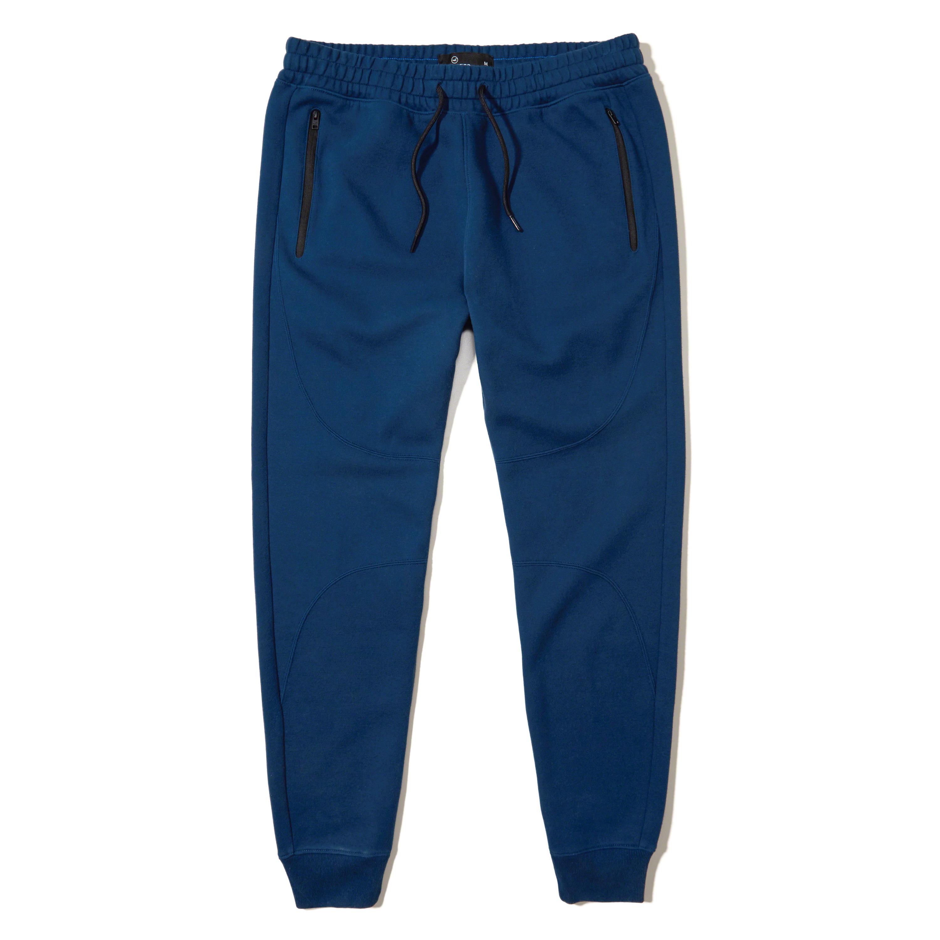 Lyst - Hollister Super Skinny Neoprene Jogger Pants in Blue for Men