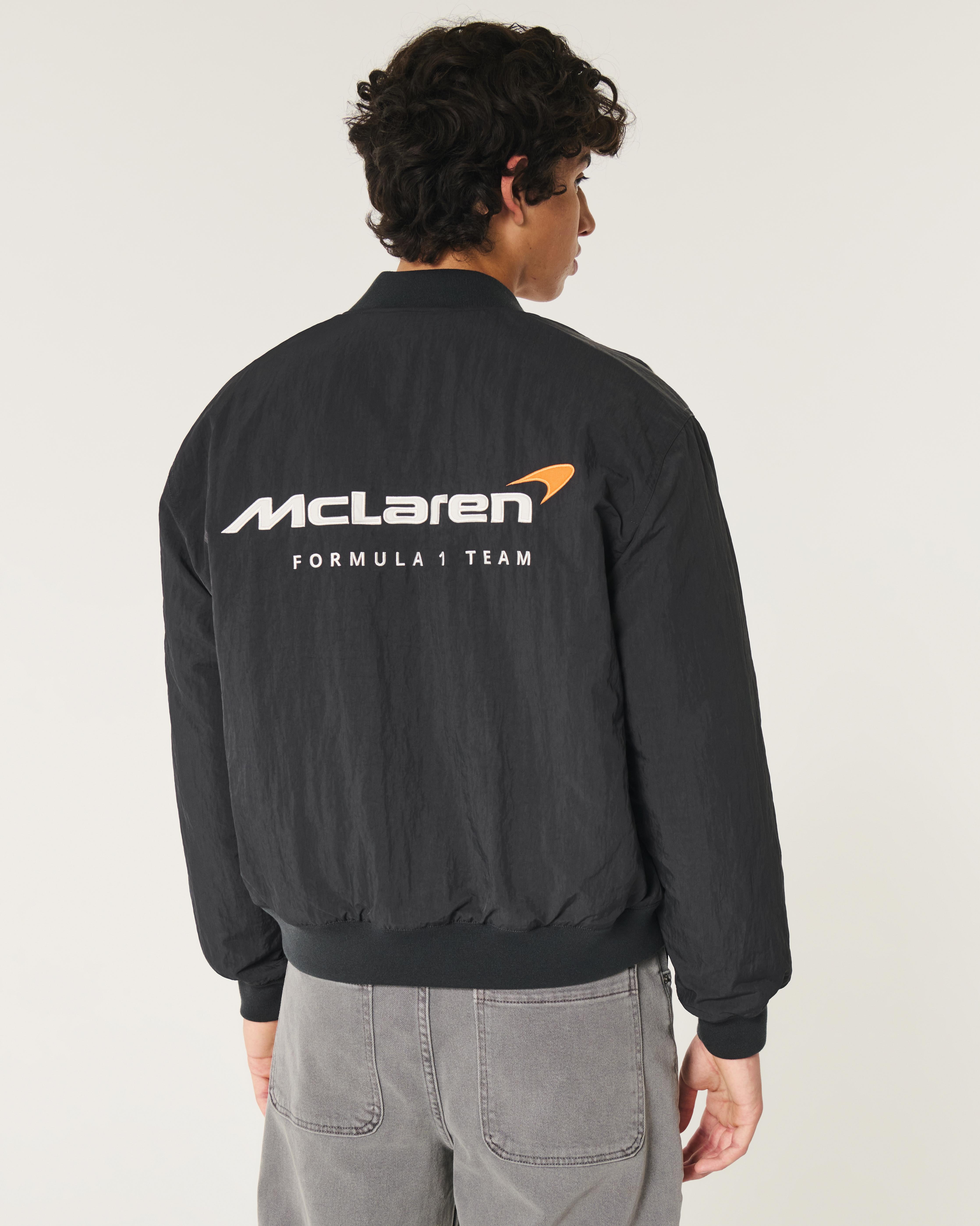 Hollister Mclaren Graphic Bomber Jacket in Black for Men Lyst UK