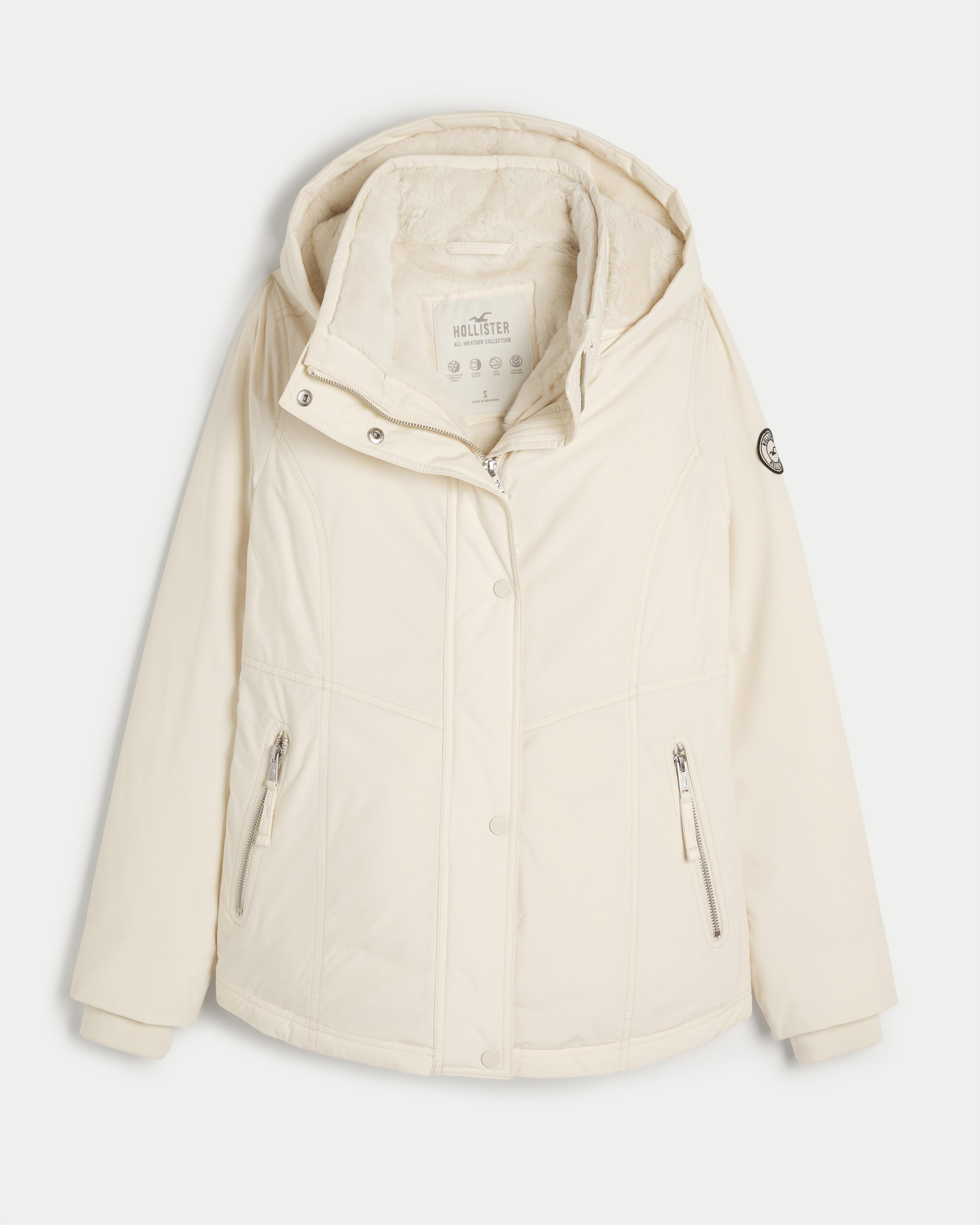 Hollister All-Weather Faux Fur-Lined Bomber Jacket