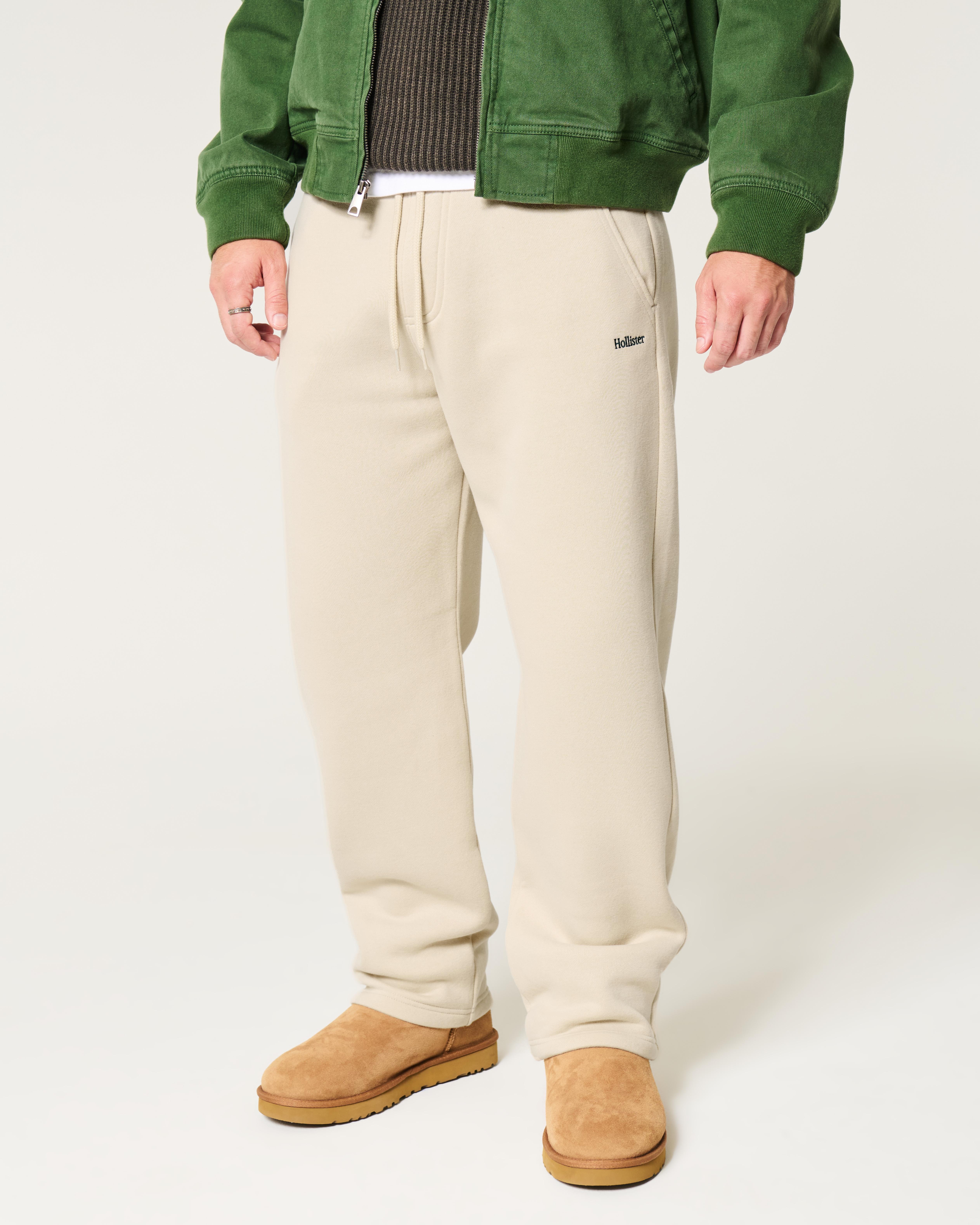 Hollister Relaxed Logo Sweatpants in Natural for Men Lyst UK