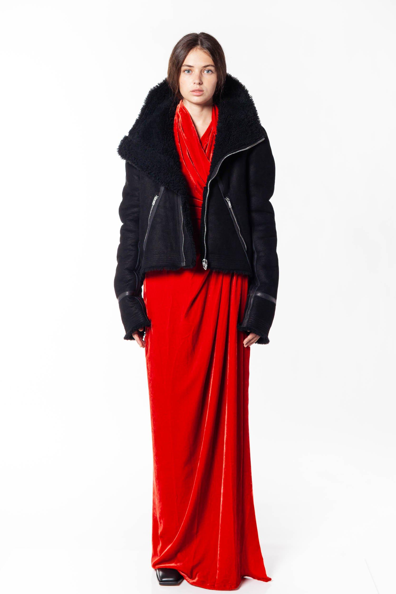 rick owens shearling jacket