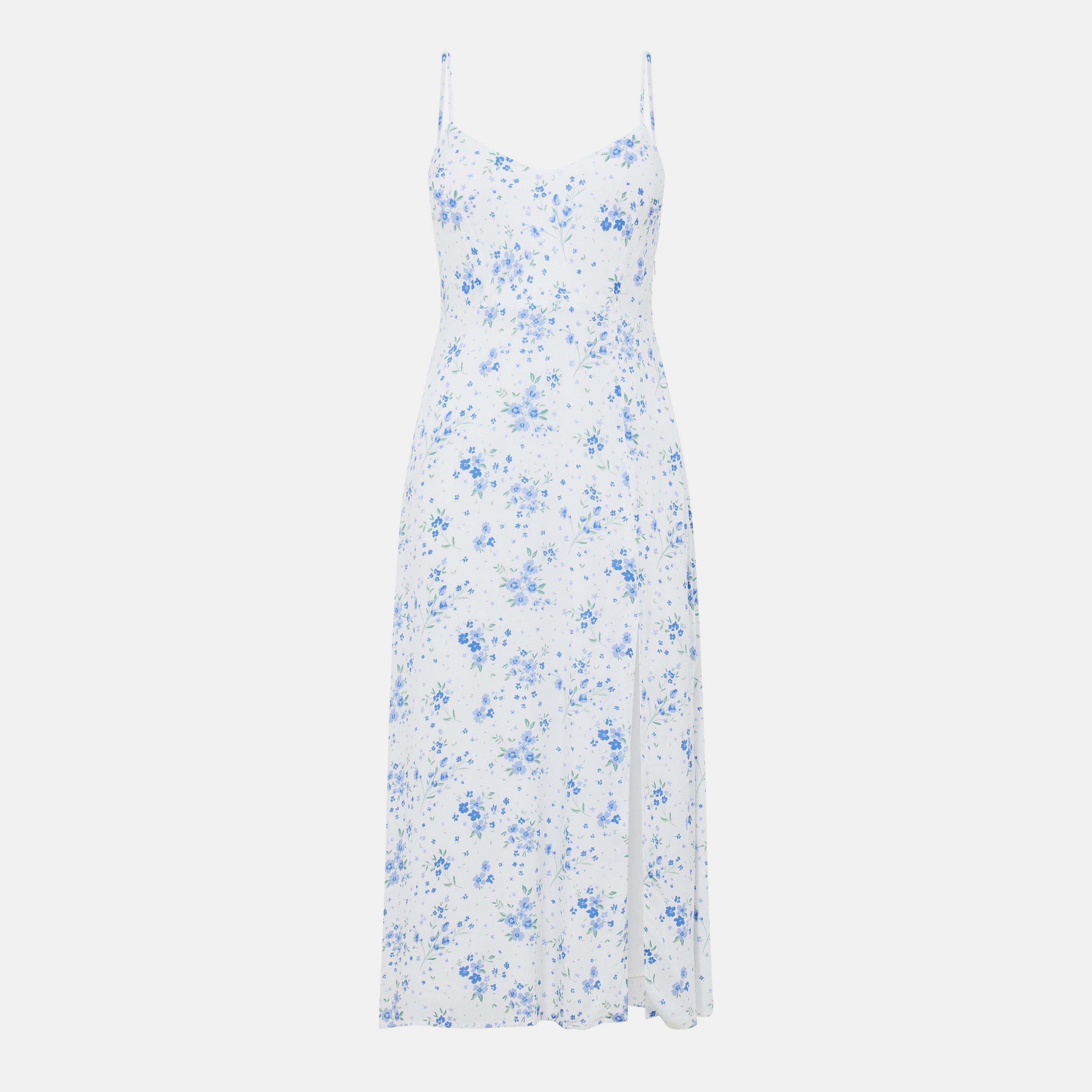 jack wills blue floral dress Midi in Cut to approximately 51.25 Size:17.5 x 34 Ladies dresses Lace Panties InStyle Slit Double Color