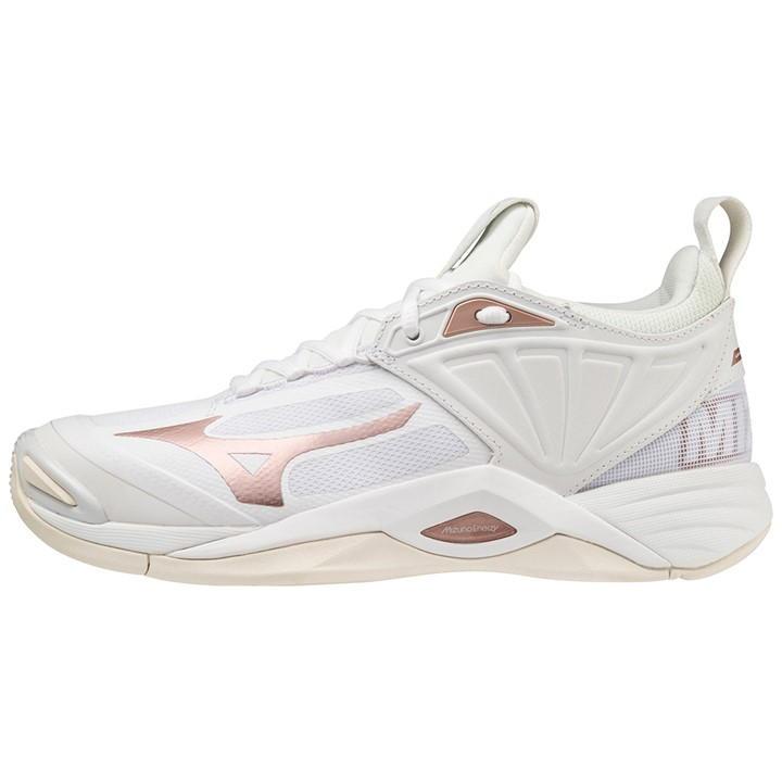 Mizuno Wave Momentum 2 Netball Trainers in White Lyst UK