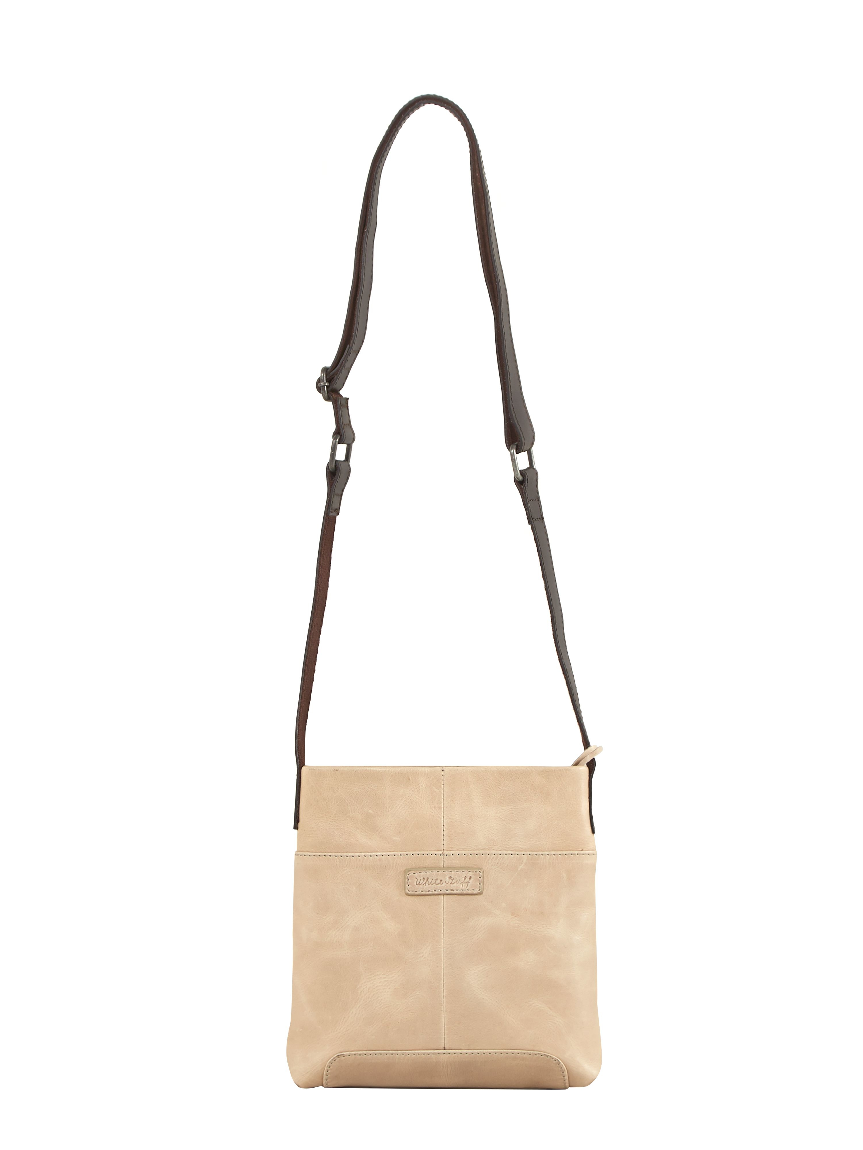 White Stuff Leather Small Issy Cross Body Bag in Natural - Lyst