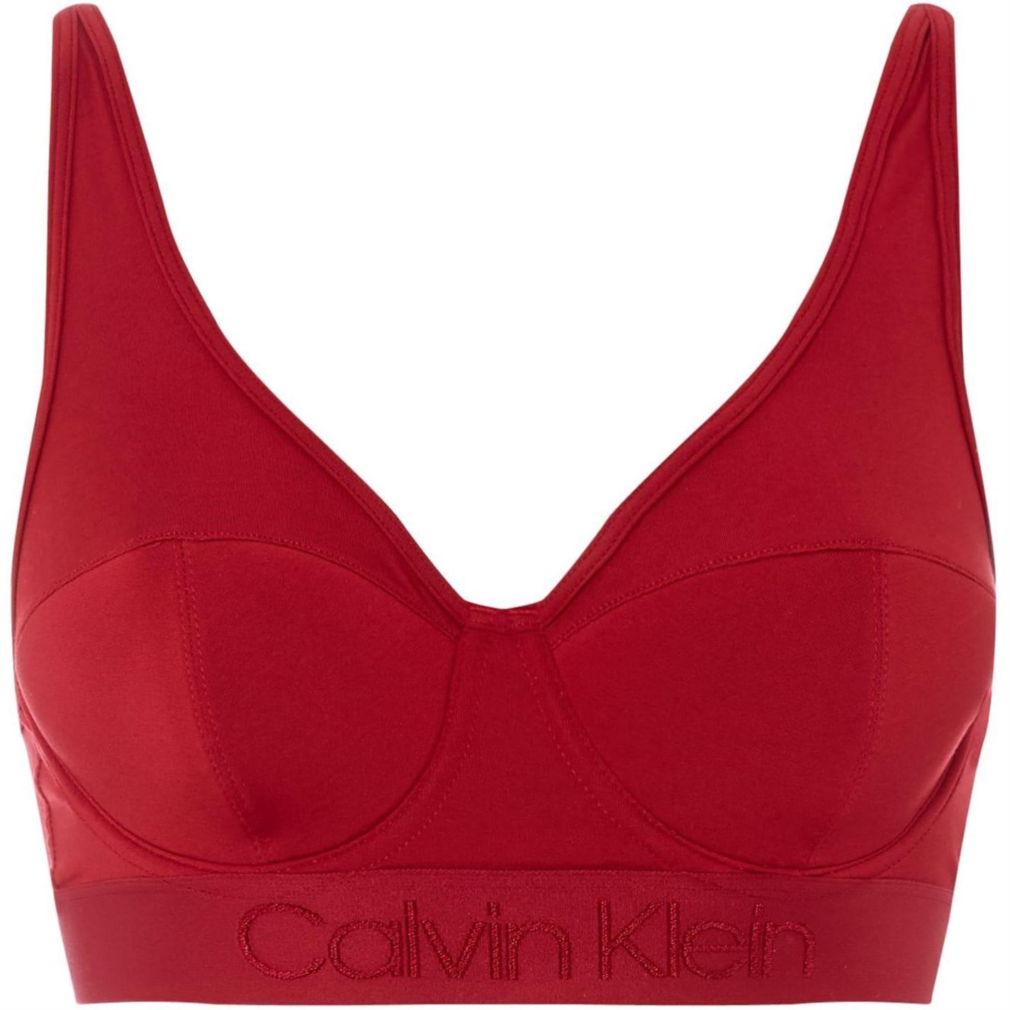 calvin klein tonal logo lightly lined bralette