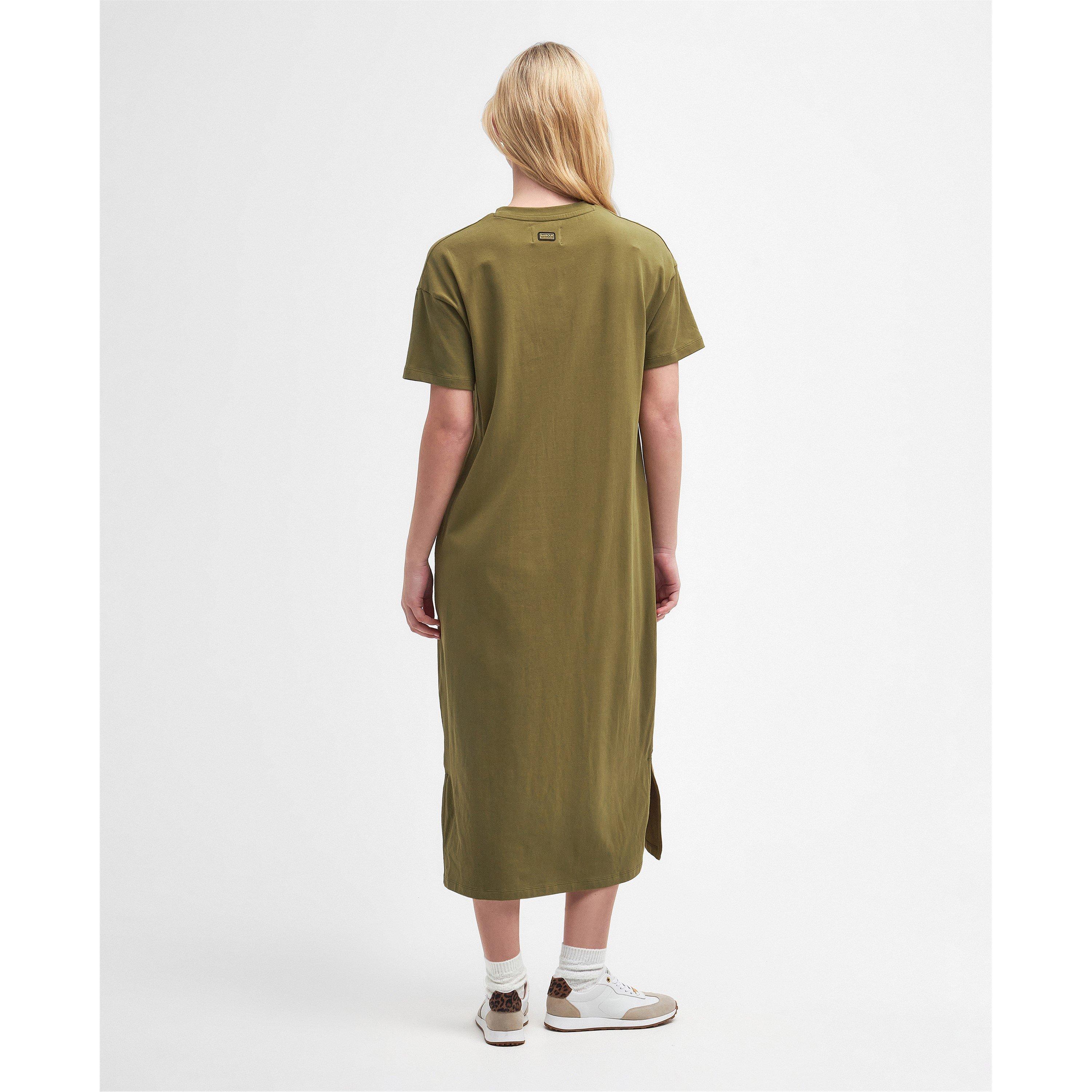 barbour green dress Barbour International Womens Qualify Midi Dress, Army Green main image 1