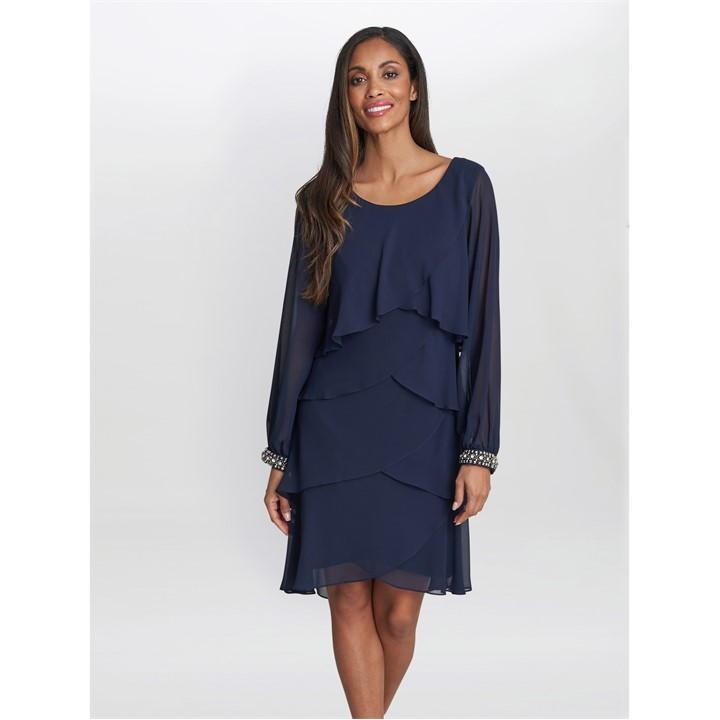 Gina bacconi denise lace dress blue hot sale