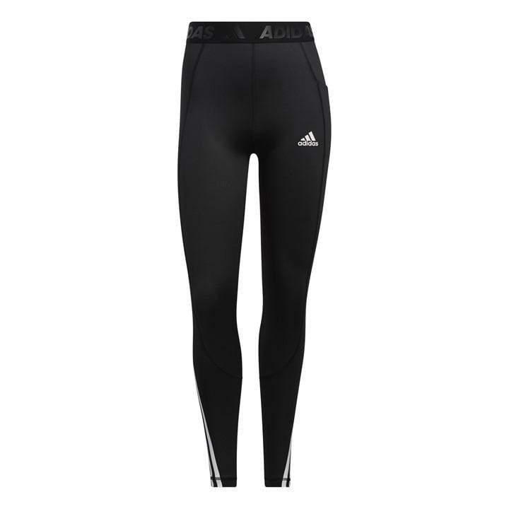 Adidas d2m three stripes long cheap tights women's black