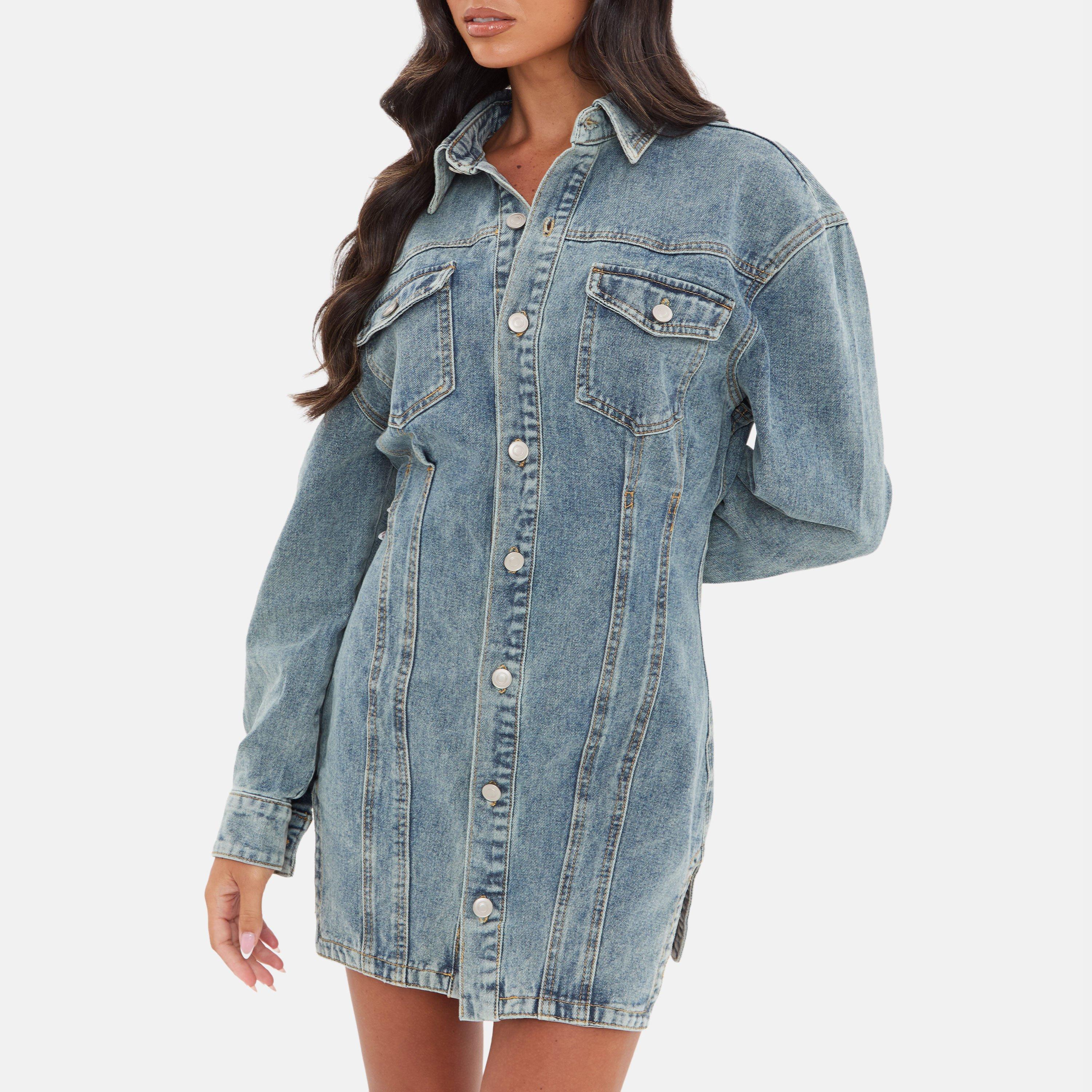 i saw it first denim dress I Saw It First Denim Mini Dress