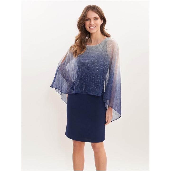 Gina bacconi nora cape dress 2025