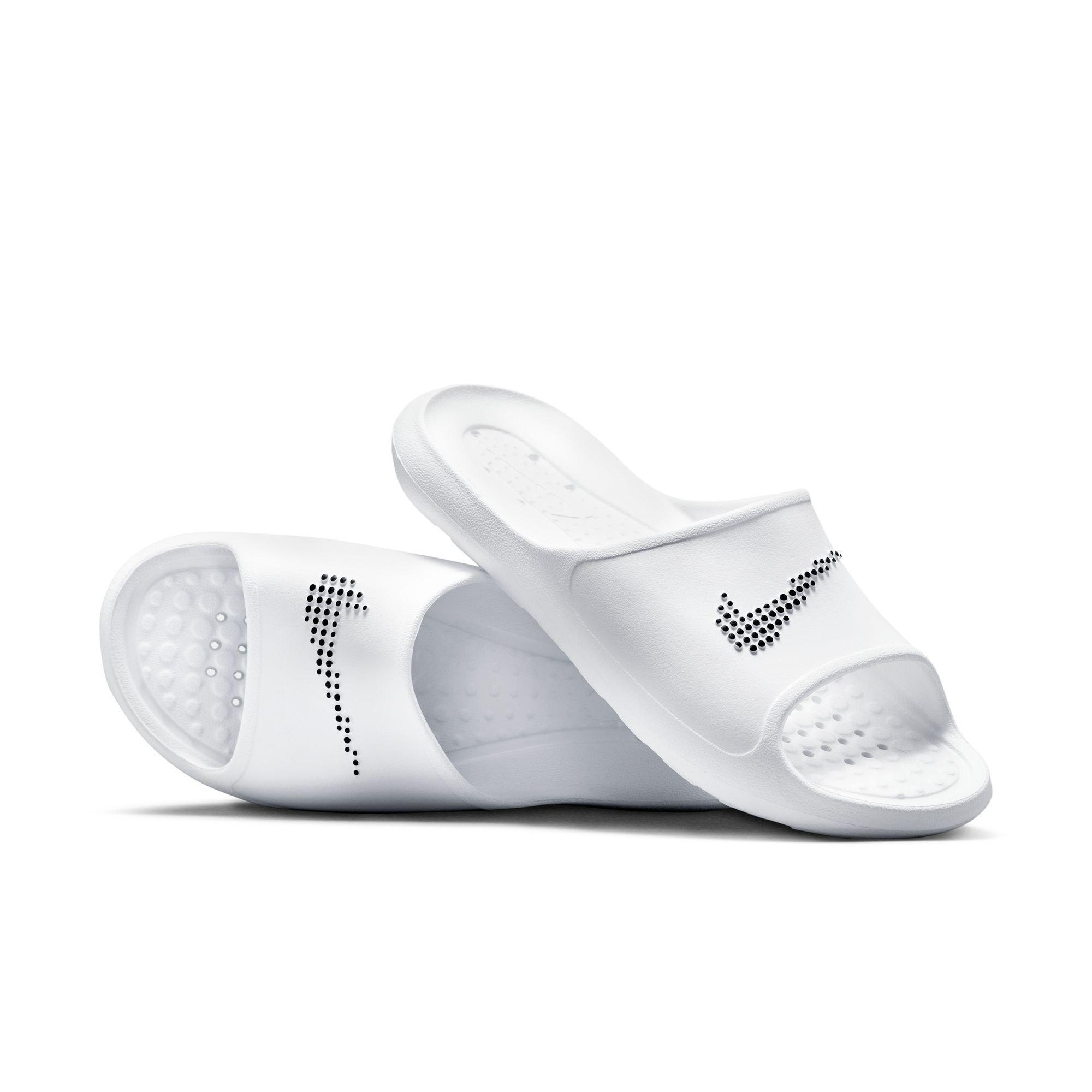 white nike slides mens