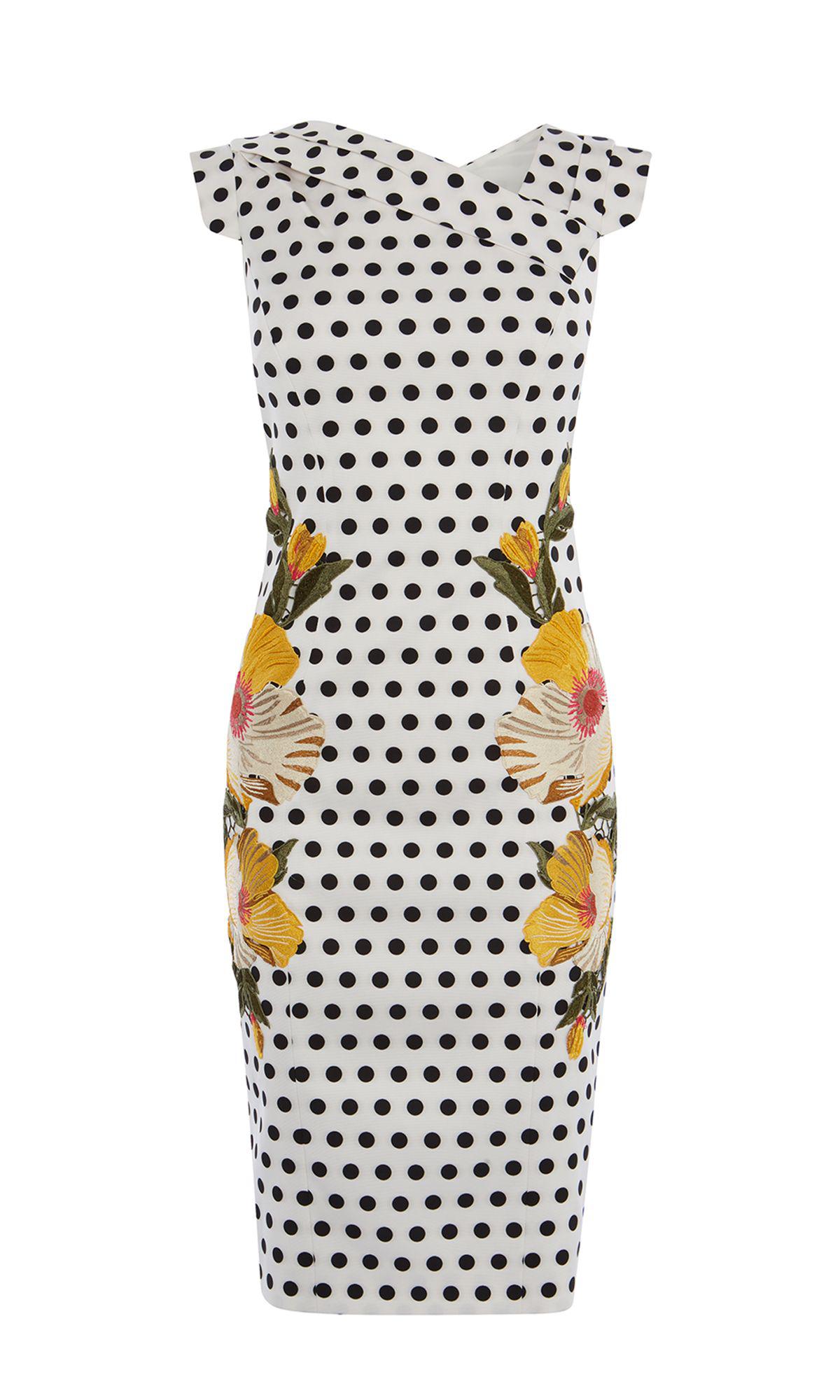 karen millen polka dot dress