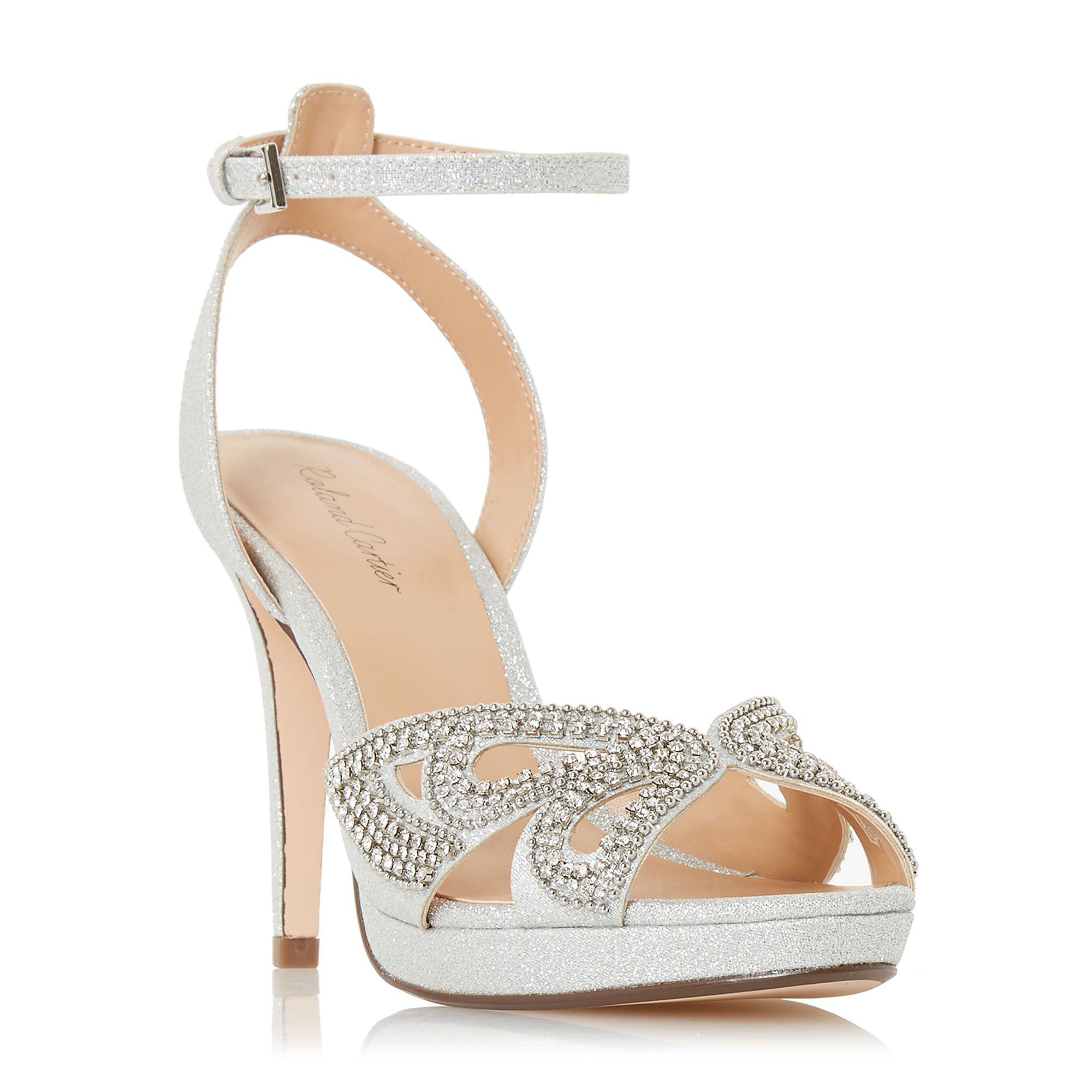 roland cartier silver sandals