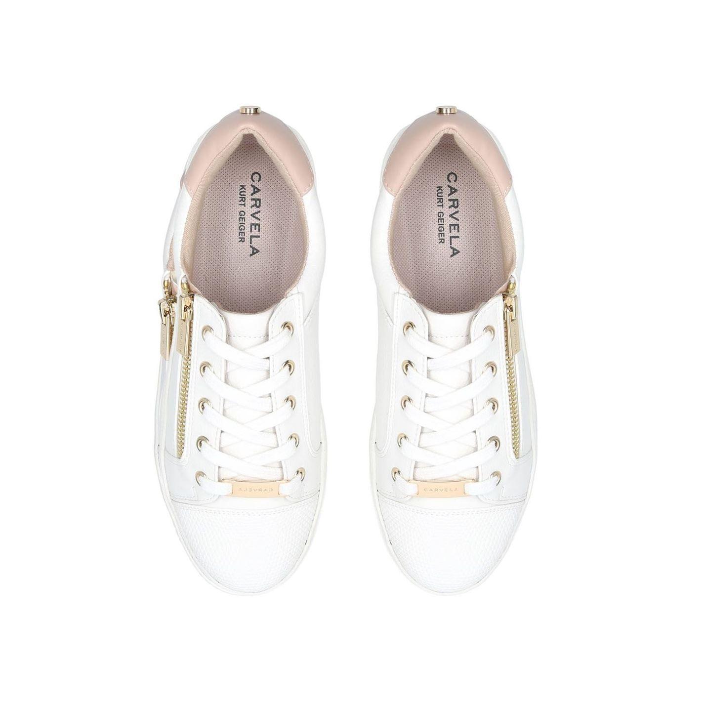 carvela trainers rose gold