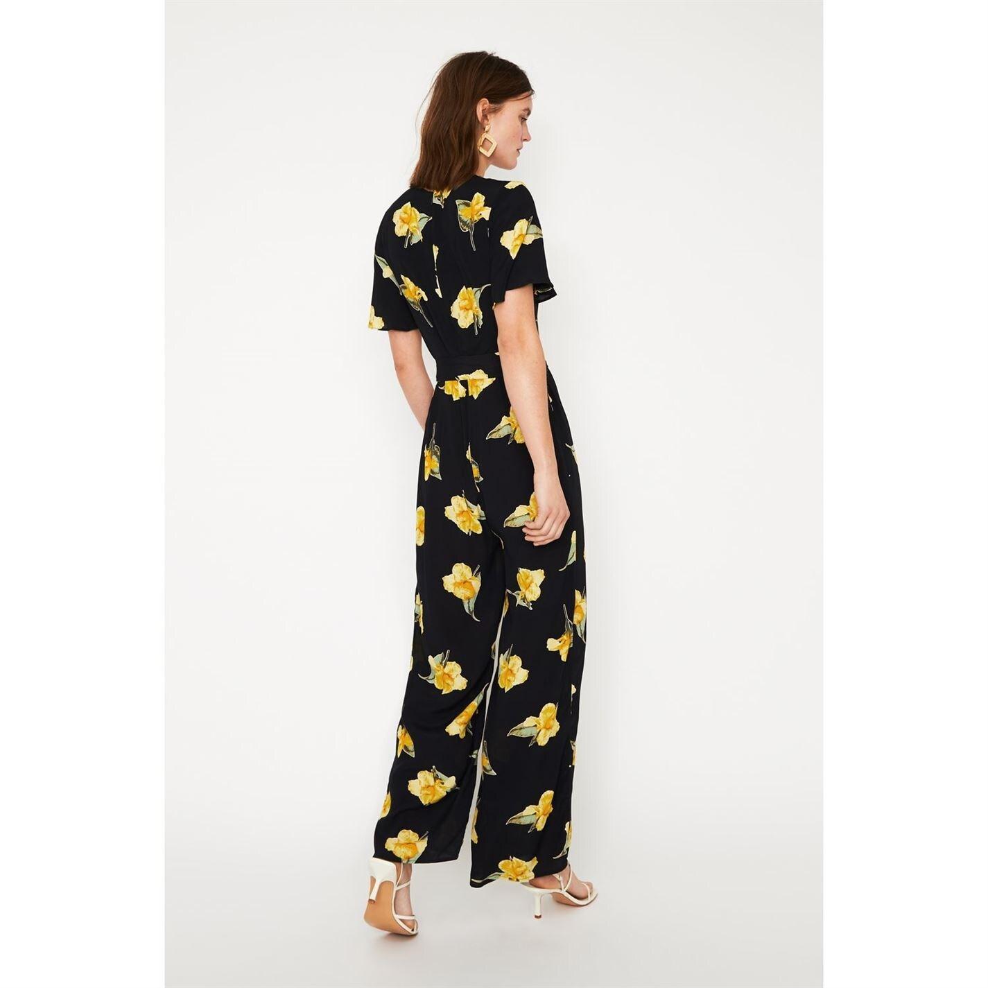 warehouse katy floral jumpsuit