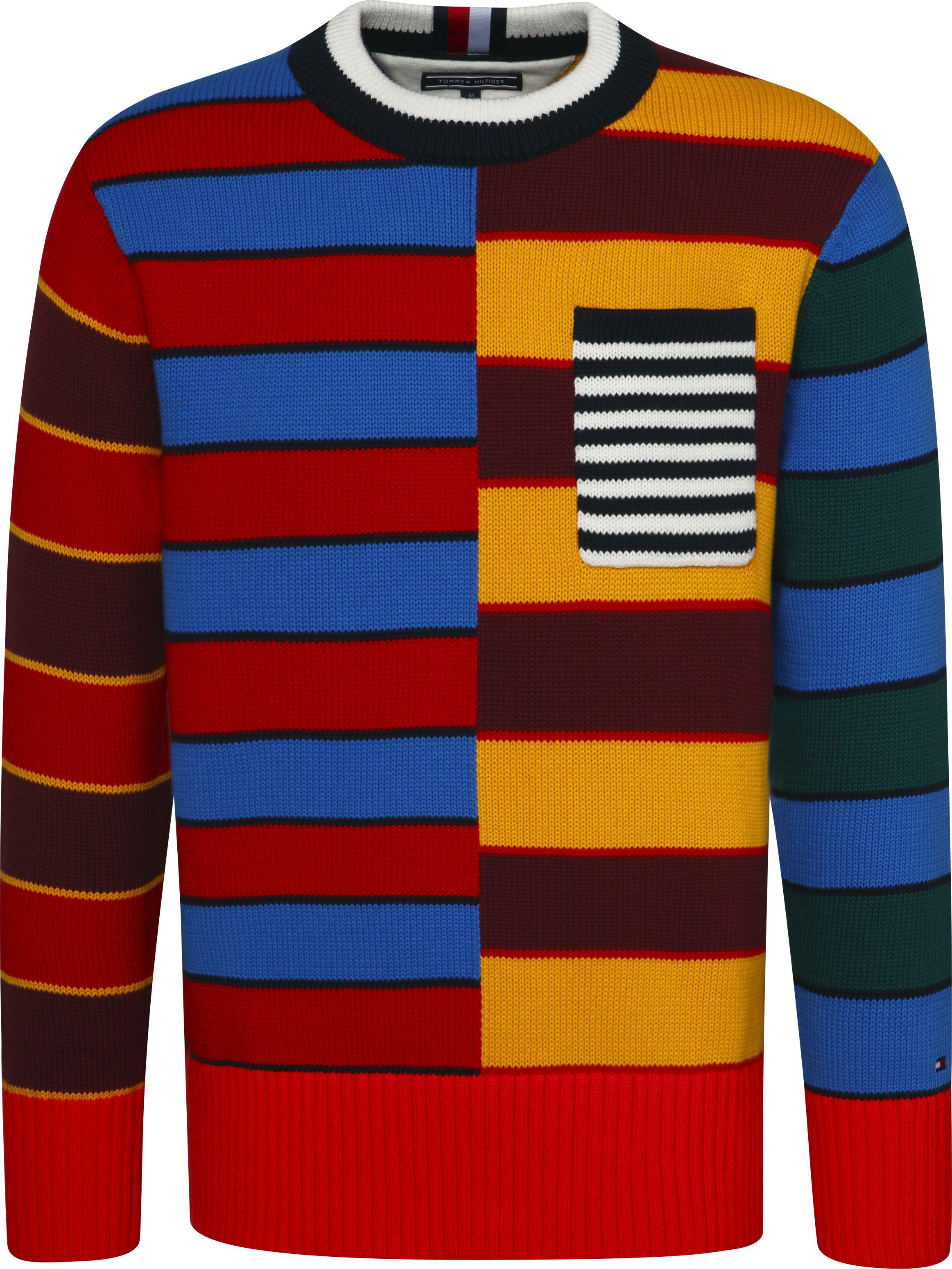 block stripe oversized sweater tommy 