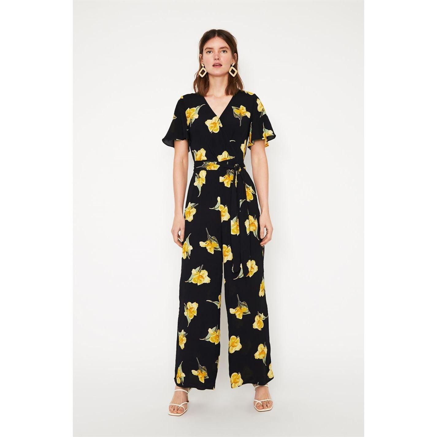 warehouse katy floral jumpsuit