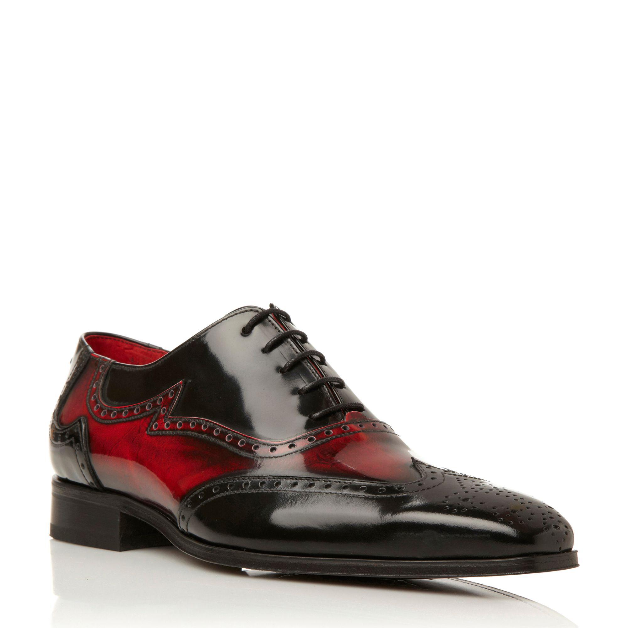 Jeffery West J637 Contrast Detail Oxford Shoes in Black for Men - Lyst