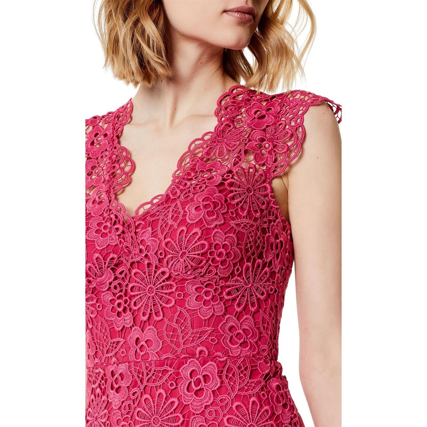 karen millen peplum hem lace dress