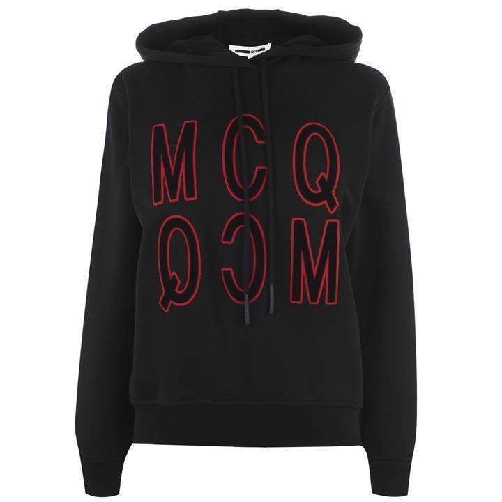 Mcq velvet 2024 logo hoodie