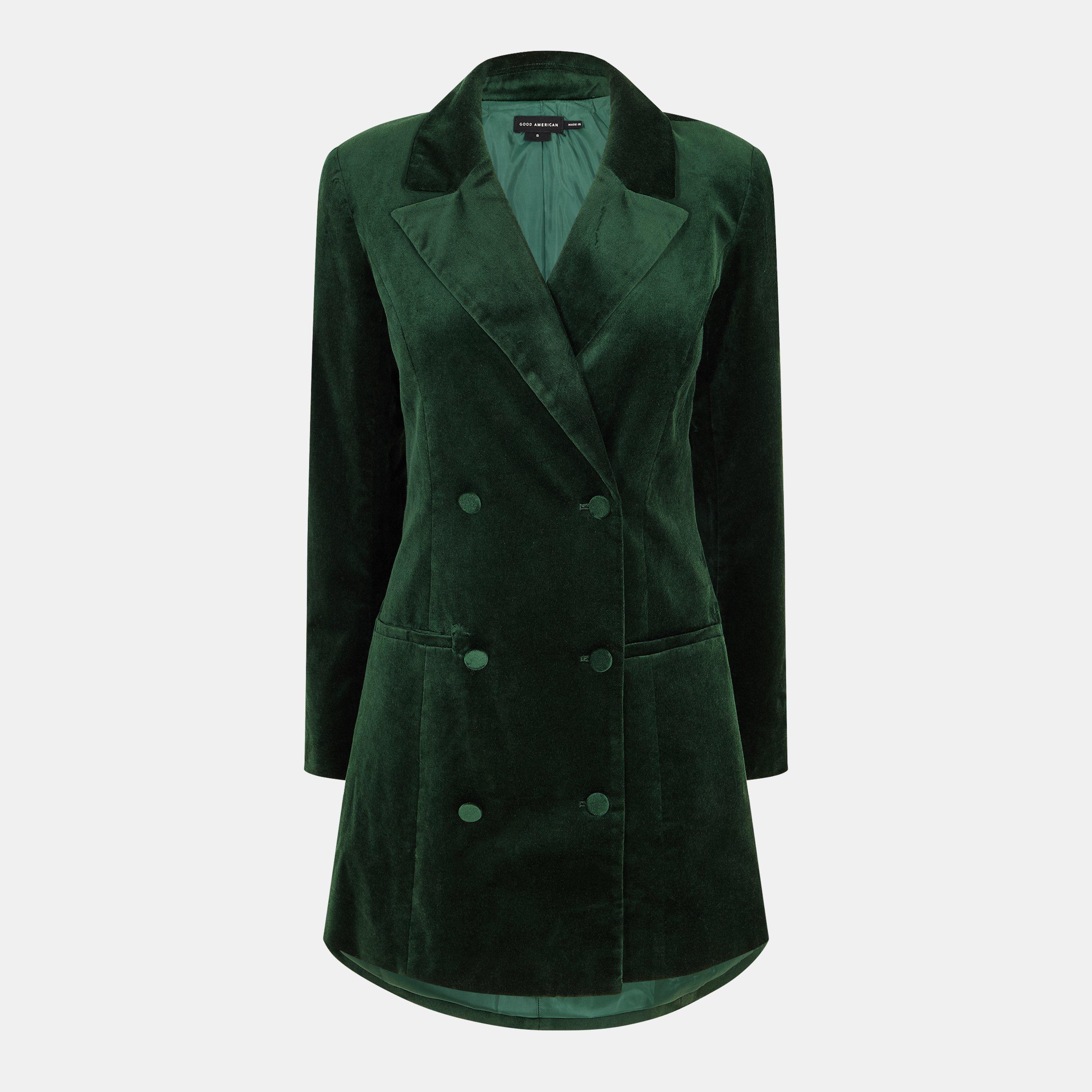 GOOD AMERICAN Executive Velvet Blazer Dress in Green | Lyst UK GOOD AMERICAN Executive Velvet Blazer Dress in Green | Lyst UK