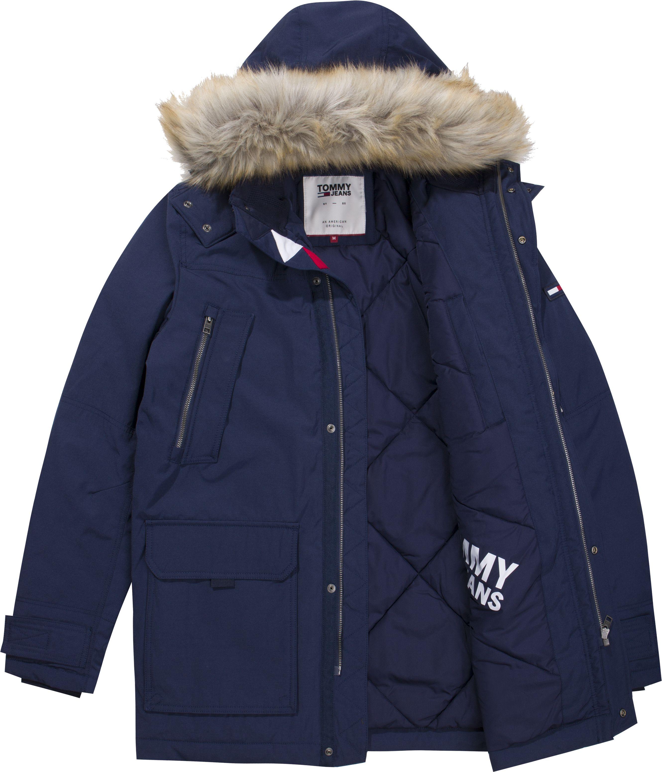 tommy jeans faux fur hooded parka
