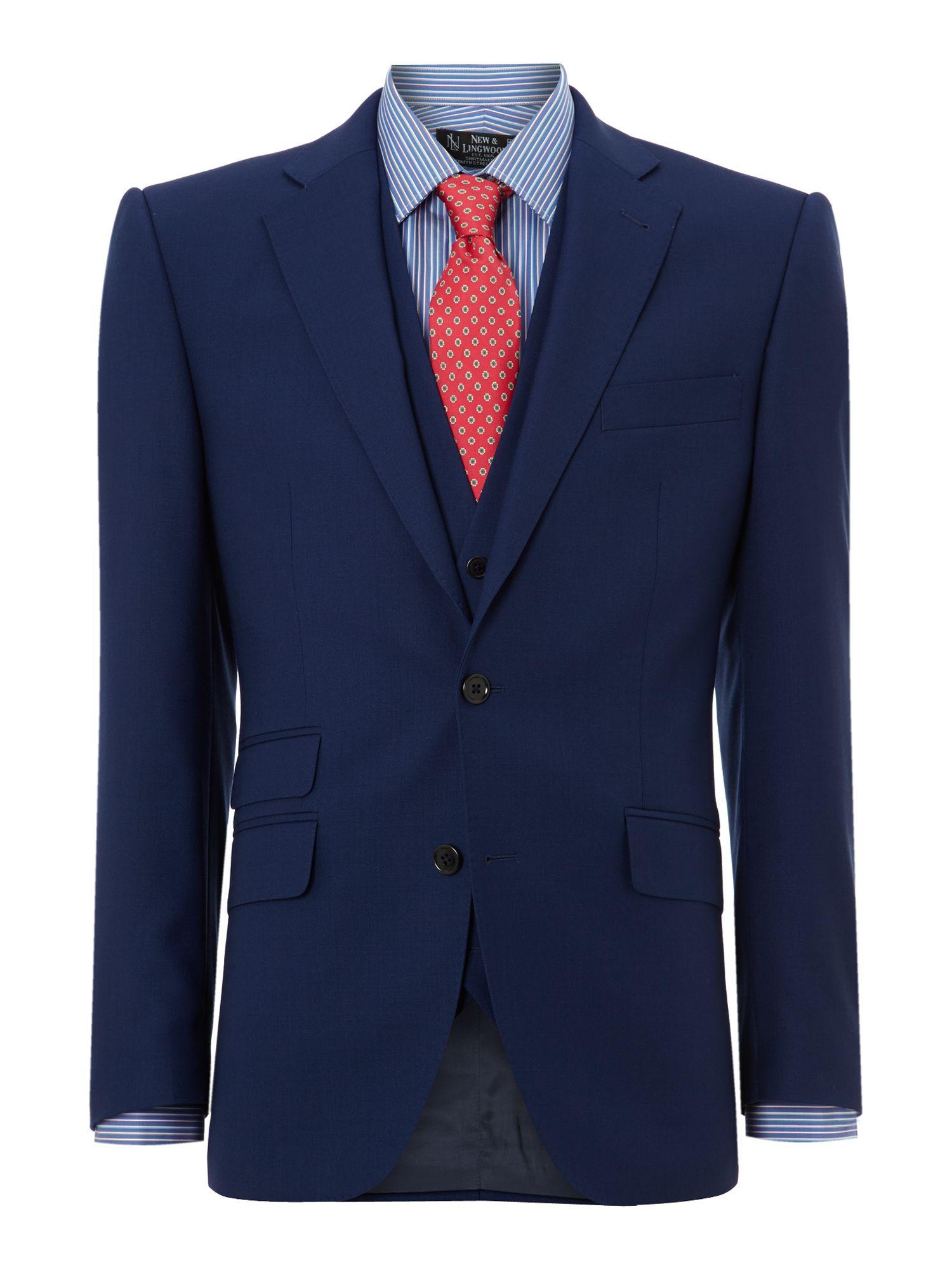 New & lingwood Thames Panama Peak Ticket Pocket Suit Jacket in Blue for