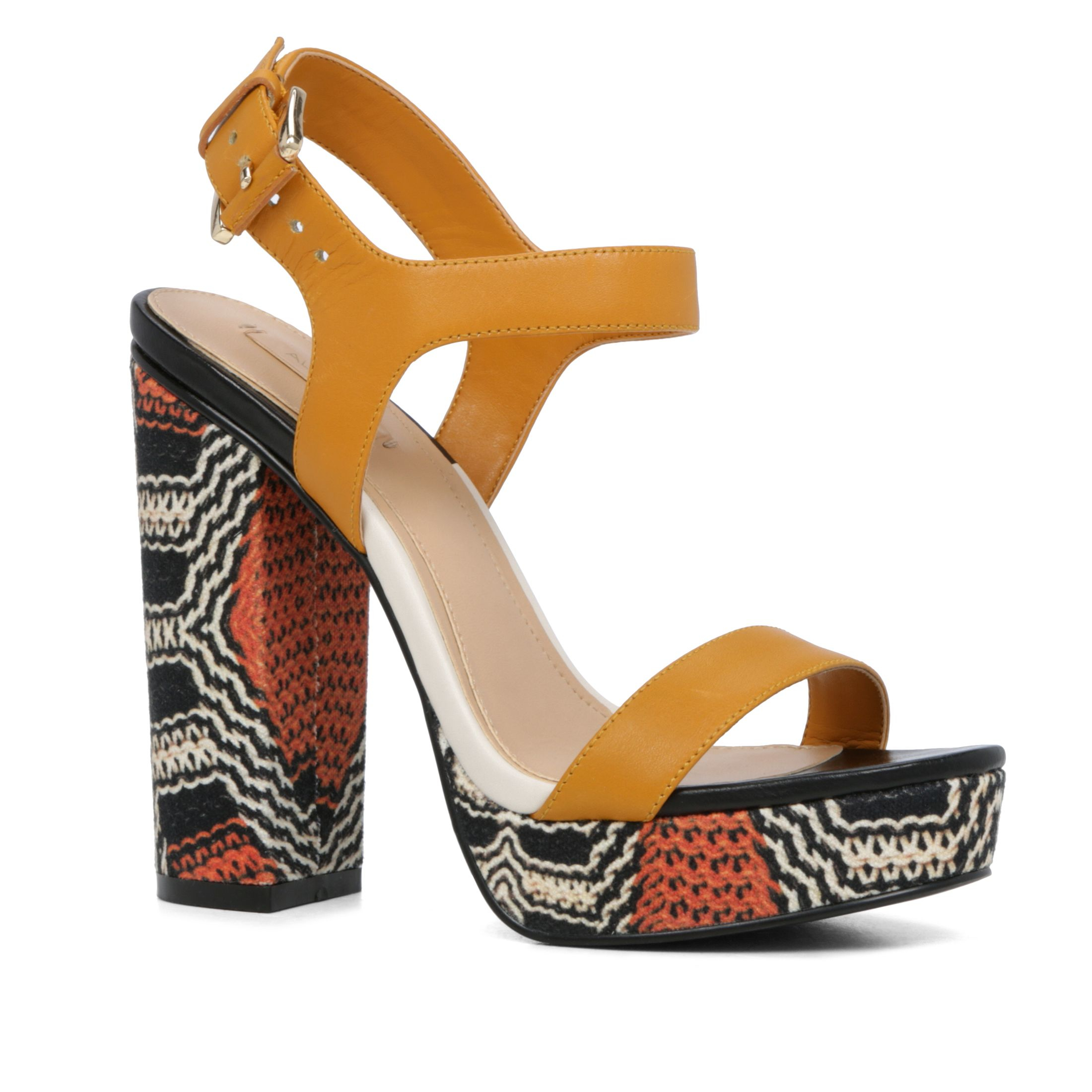 stacked heel sandals
