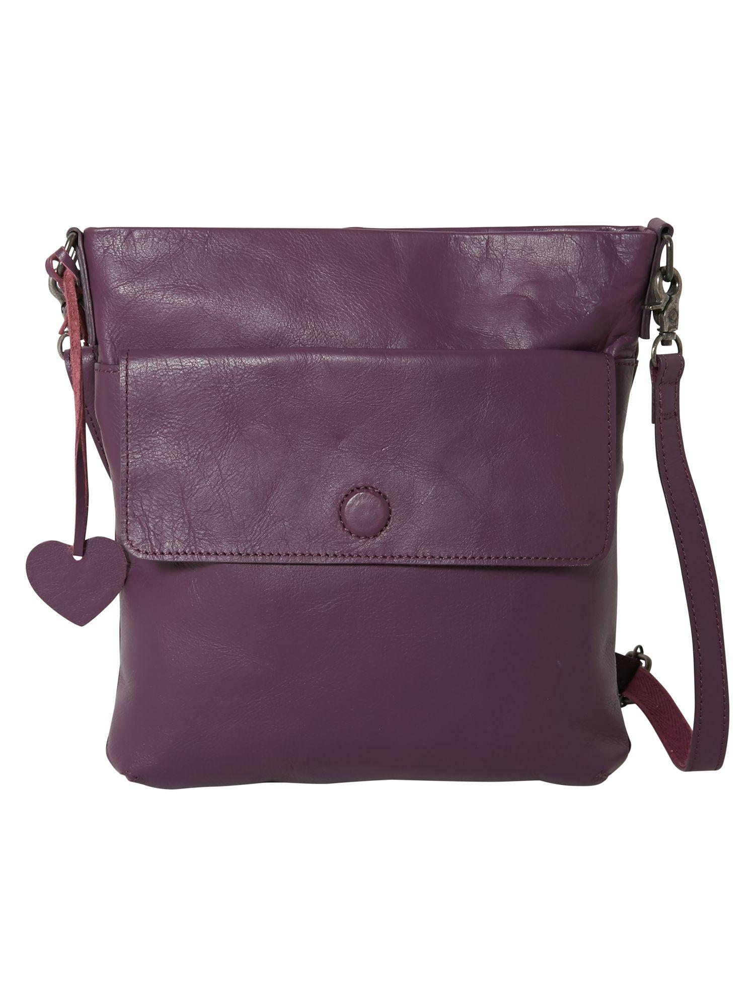 White Stuff Leather Clover Crossbody Bag in Purple - Lyst