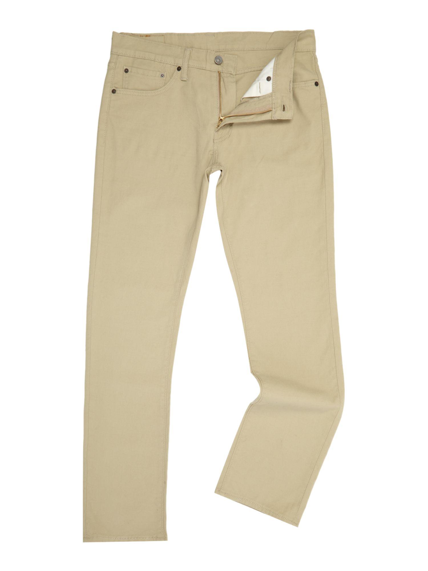 Levi's Denim 511 Slim Fit Beige Jeans in Natural for Men - Lyst