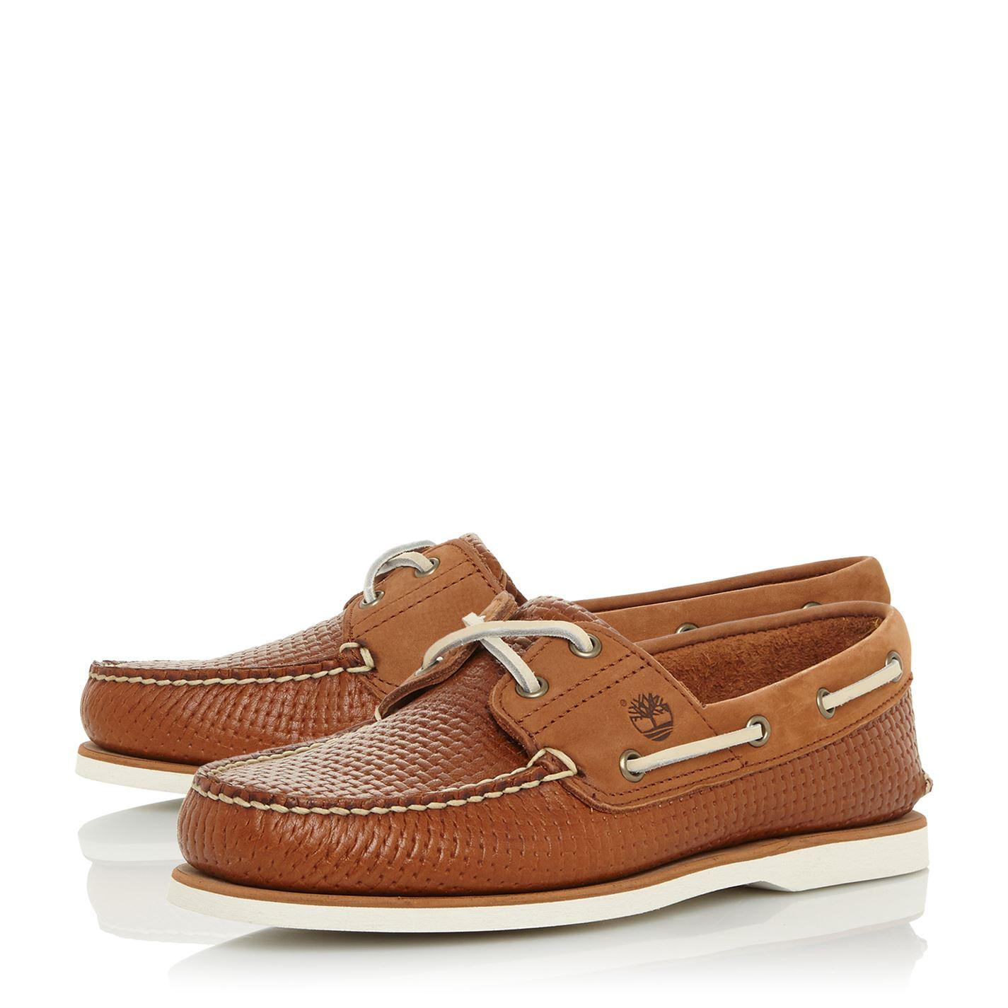 timberland woven boat shoes