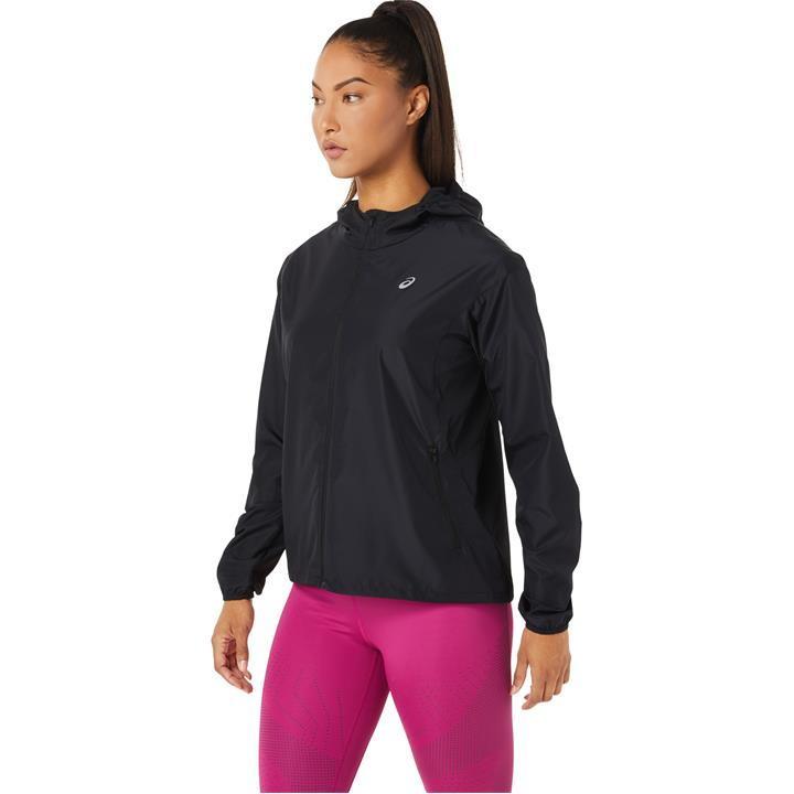Asics Accelerate Light Running Jacket in Black Lyst UK