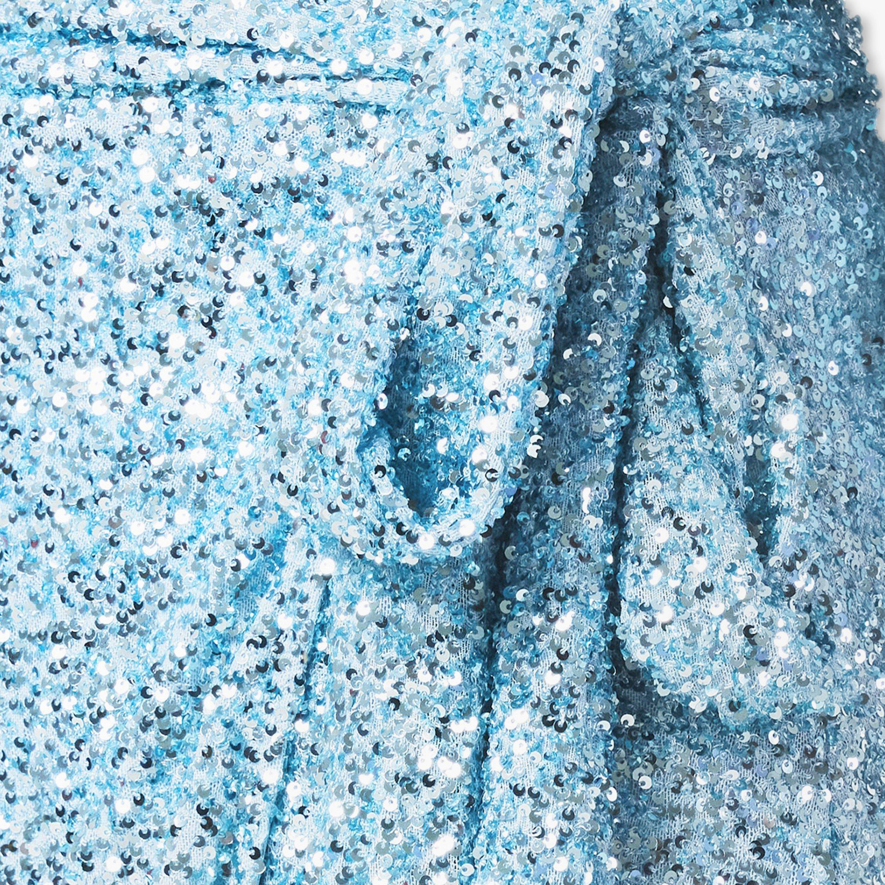never fully dressed blue sequin skirt How I style my SKY BLUE sequin wrap skirt , 1. @neverfullydressed sky shirt.tuck in or tie, 2. @essentielantwerp skirt sweater with sneakers , 3. @motherdenim tee , 4. @enapelly leather jacket, Dress