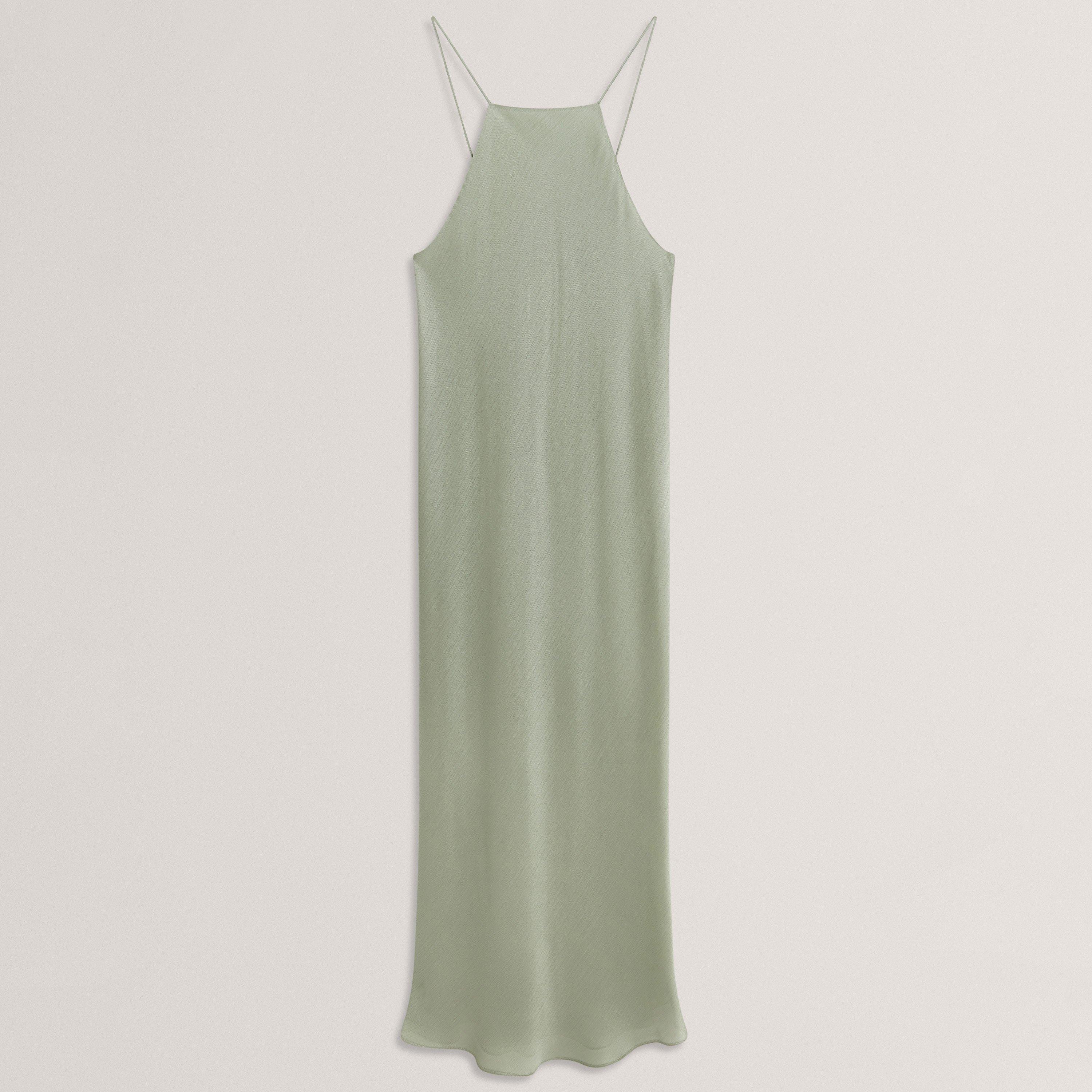 ted baker light green dress Sleeveless Knit & Satin Tulip Midi Dress | Verlene