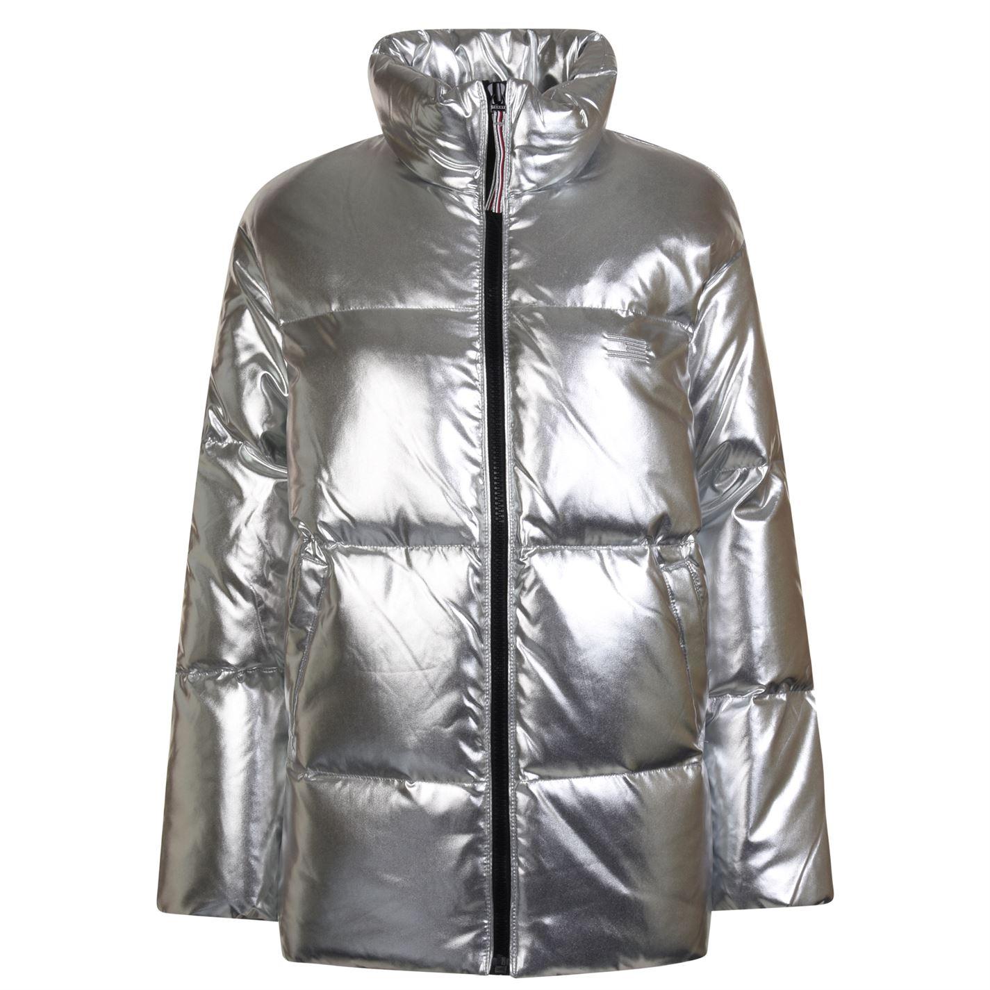 silver tommy hilfiger puffer jacket