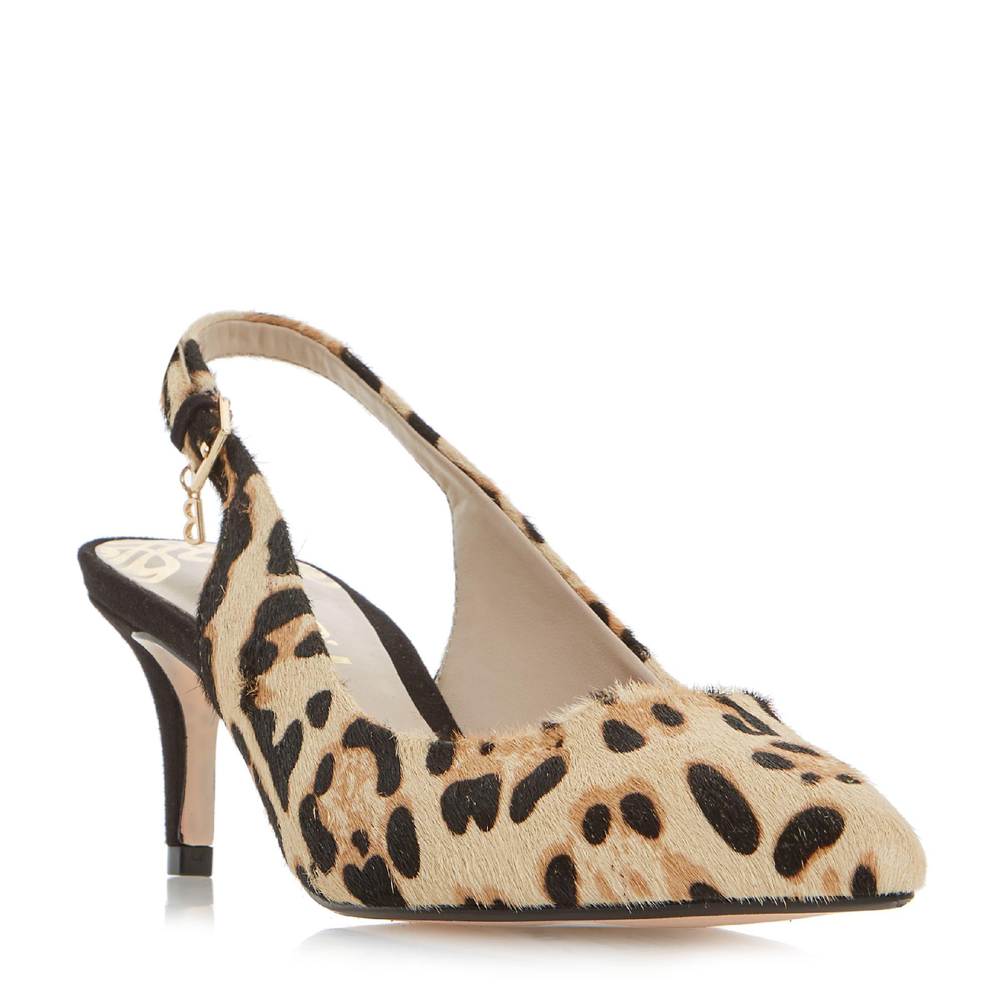 leopard slingback kitten heels