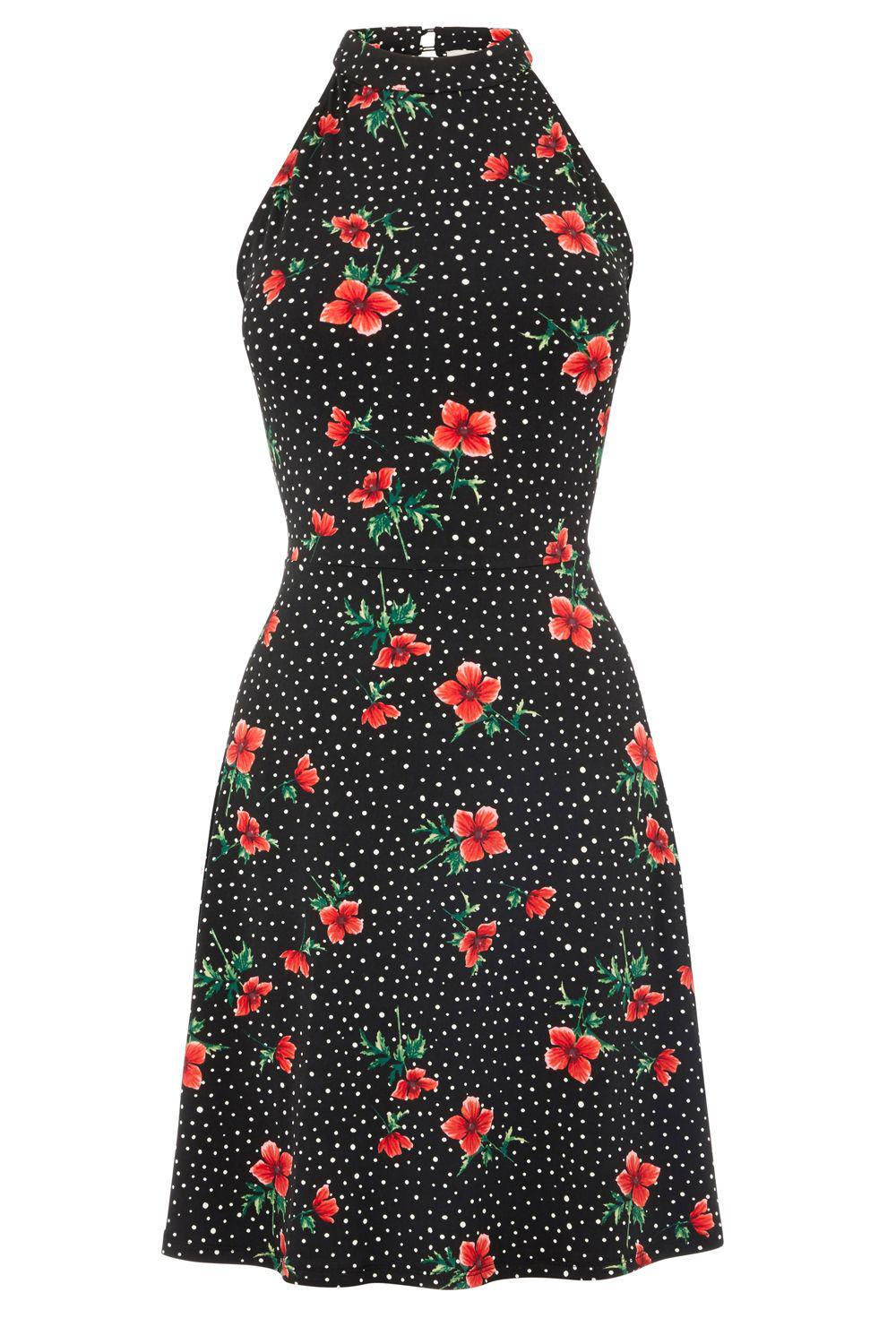 coast poppy spot dress