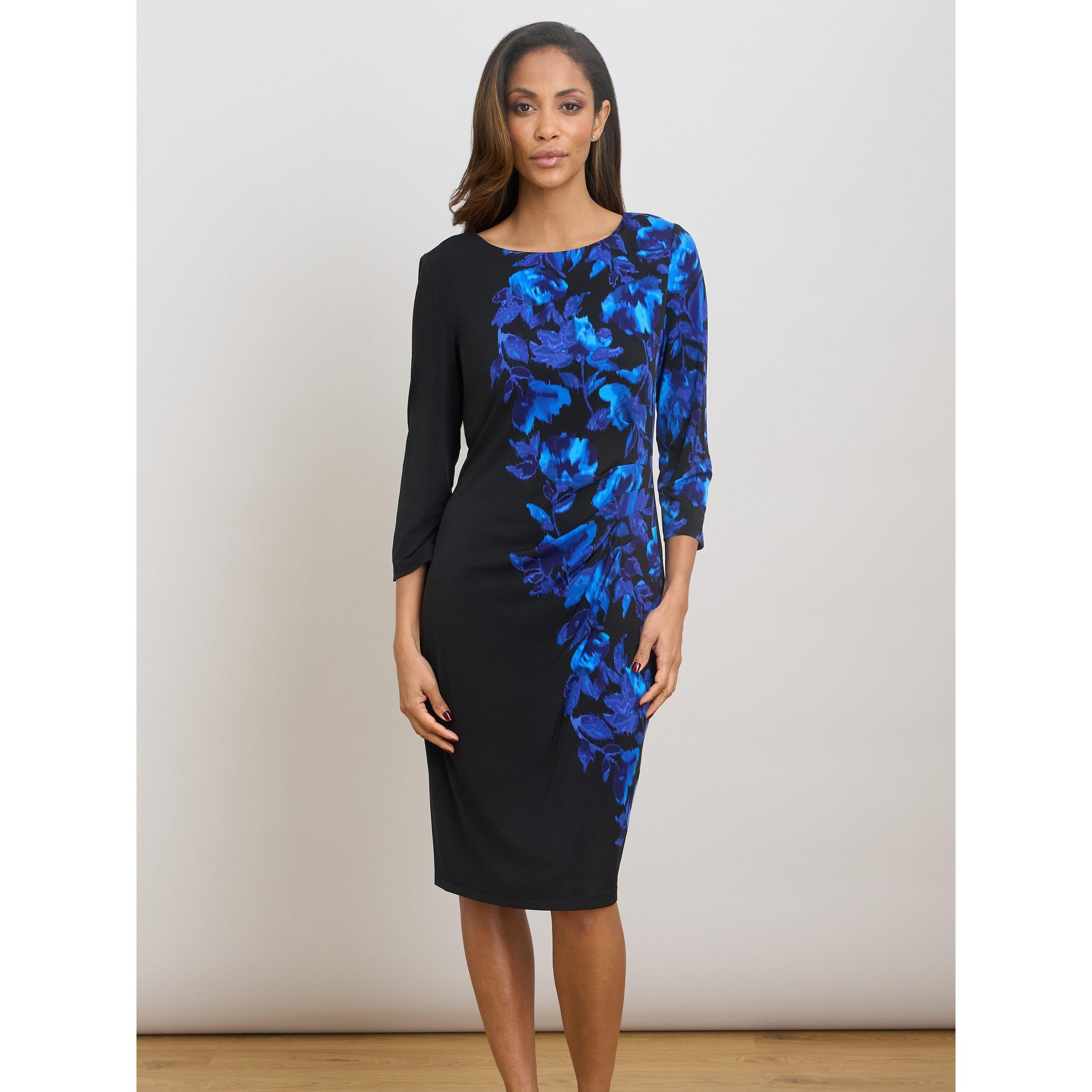Robe Gina Bacconi Vert Foncé épaules Dénudées - Taille UK 12 - Longueur Midi - Occasion Très Bon état
