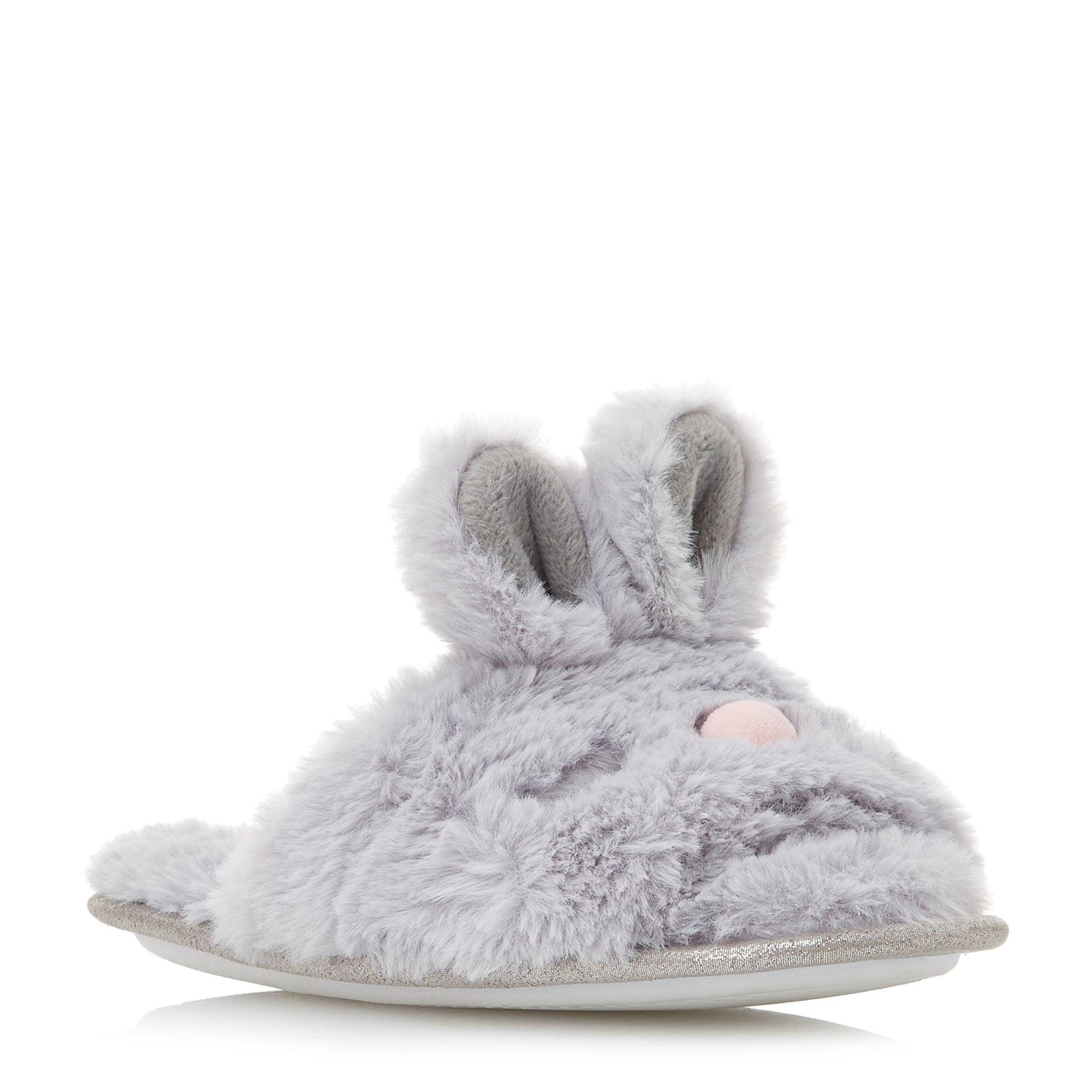 grey rabbit slippers