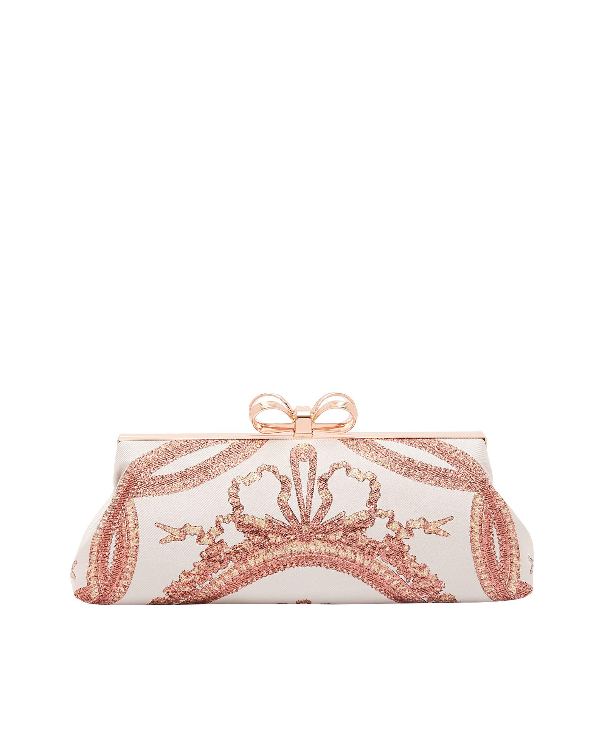 dusky pink clutch bag