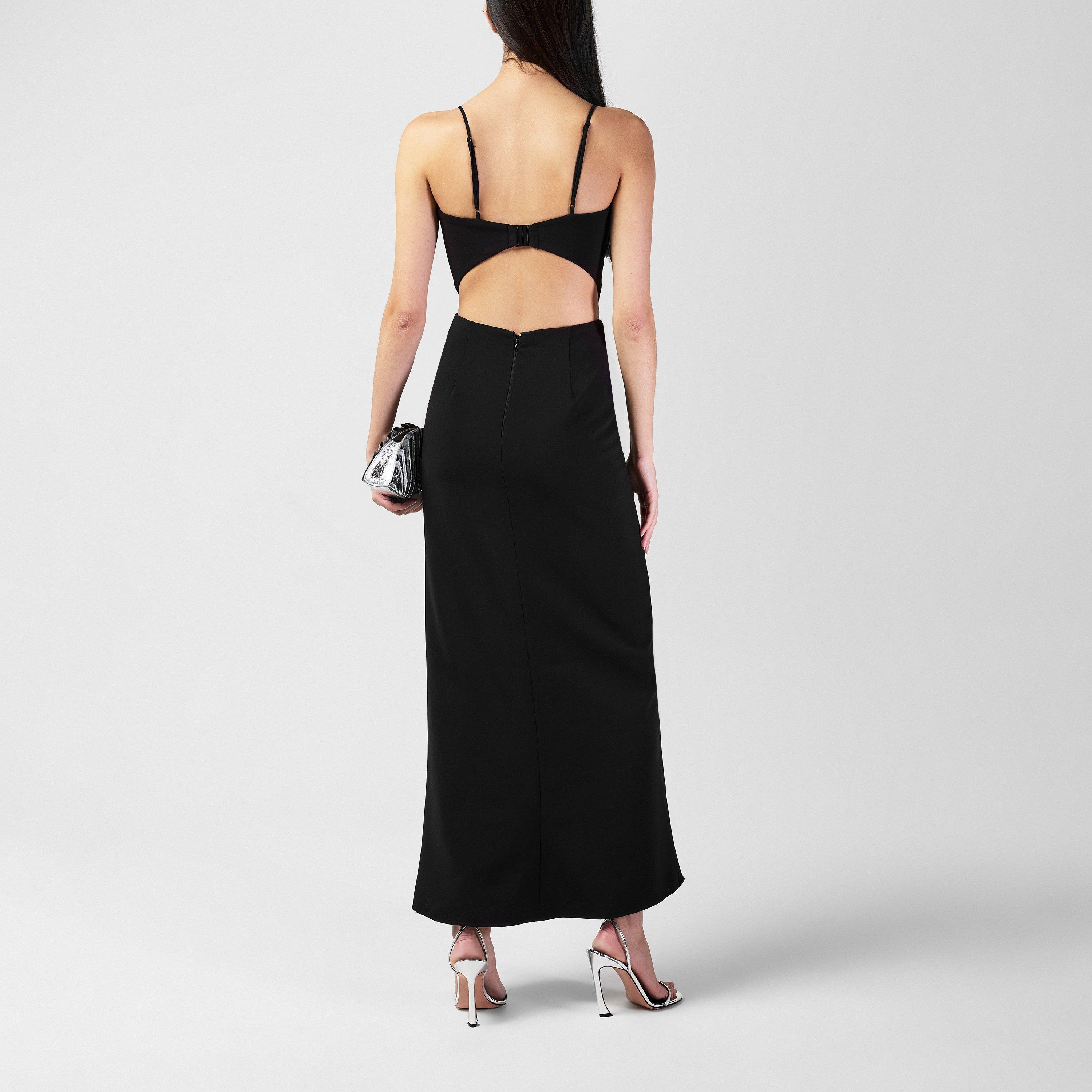 bardot paula bow midi dress BARDOT Paula Bow Maxi Dress for Women Black Elegant Maxi Length, Statement Bow, Adjustable Straps, Open Back at Amazon Women's Clothing store